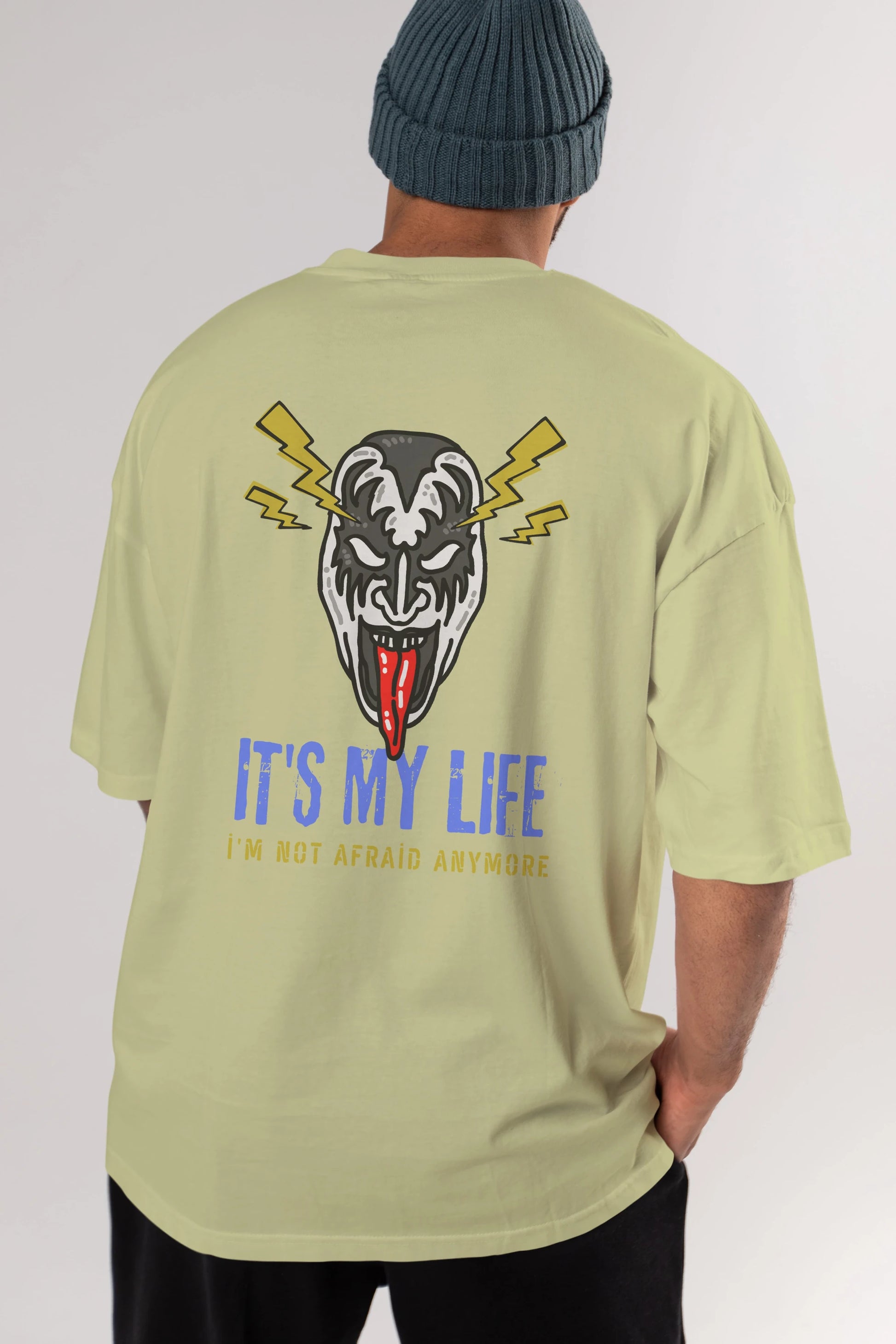 Its My Life Yazılı Arka Baskılı Oversize t-shirt Erkek Kadın Unisex