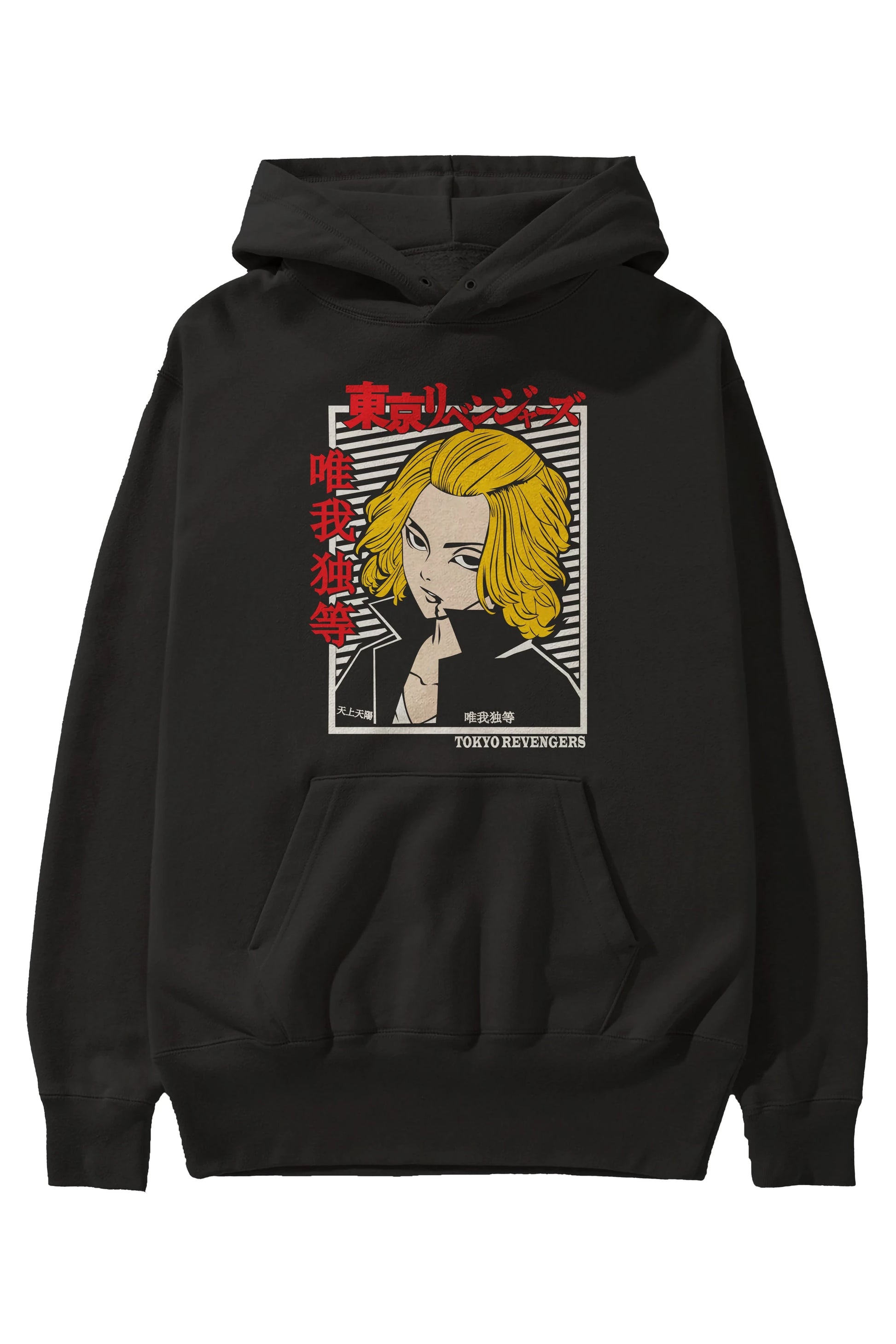 TokyoRev. M Anime Ön Baskılı Hoodie Oversize Kapüşonlu Sweatshirt Erkek Kadın Unisex