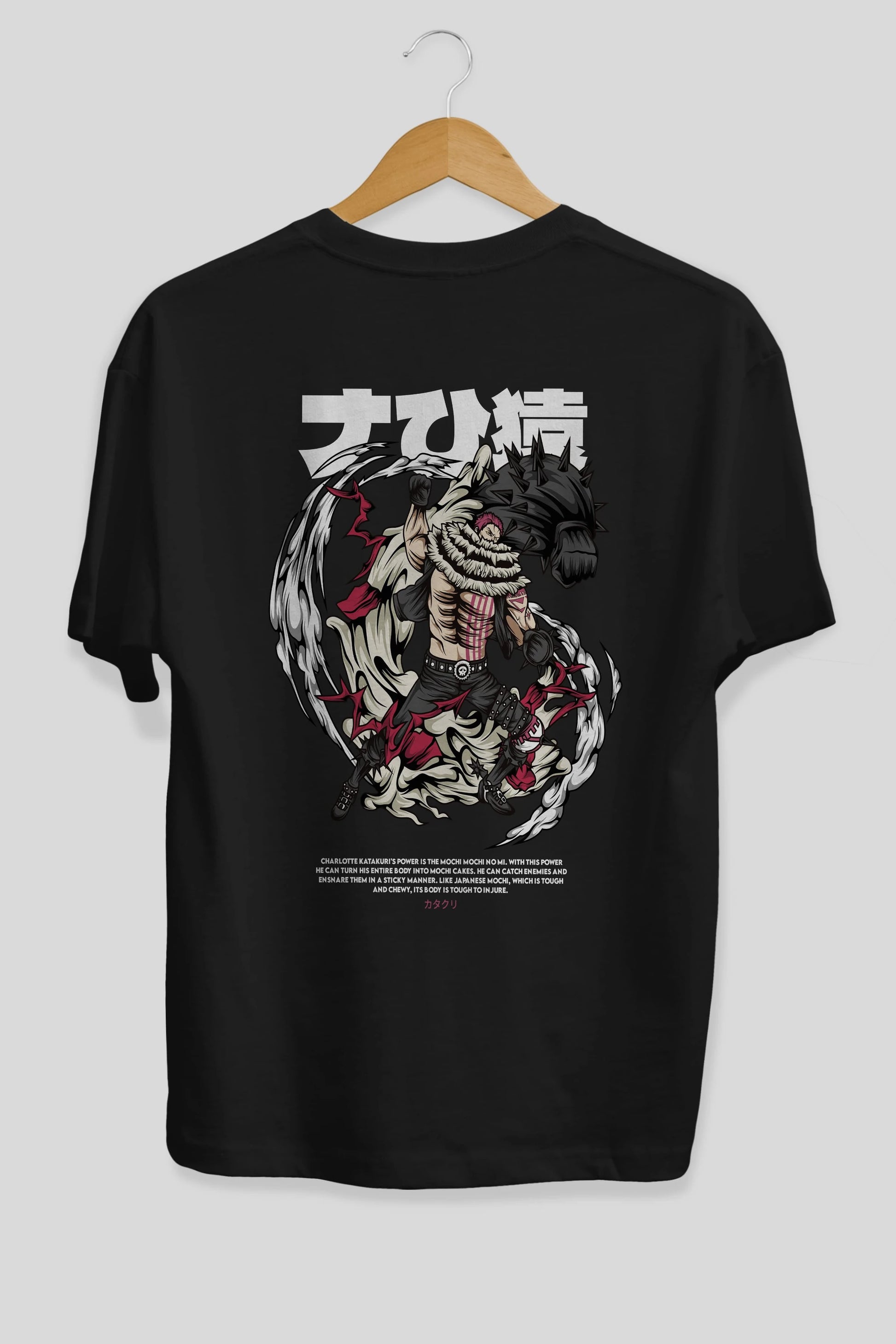 Katakuri Anime Arka Baskılı Oversize t-shirt Erkek Kadın Unisex