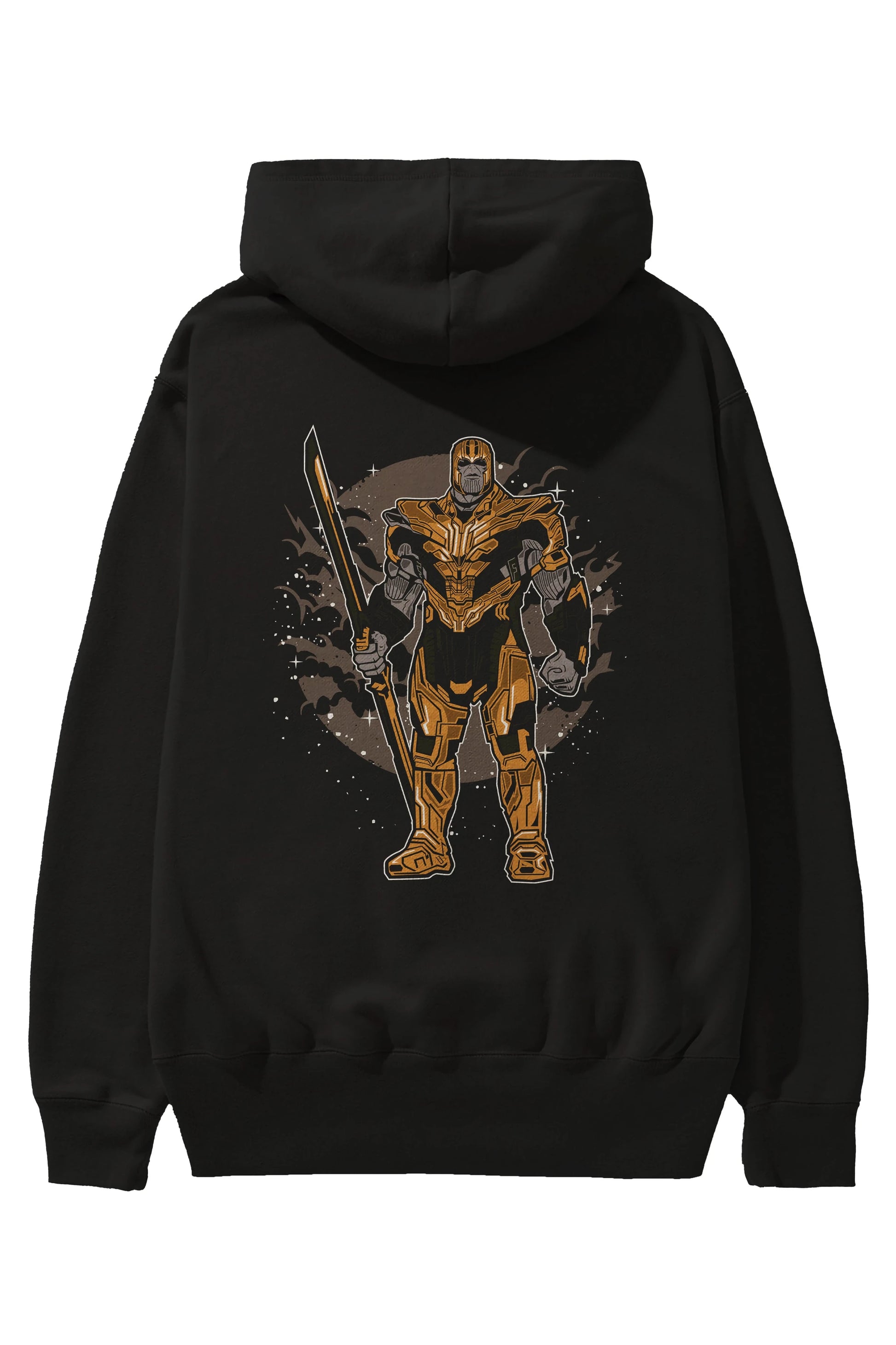 Thanos Arka Baskılı Hoodie Oversize Kapüşonlu Sweatshirt Erkek Kadın Unisex