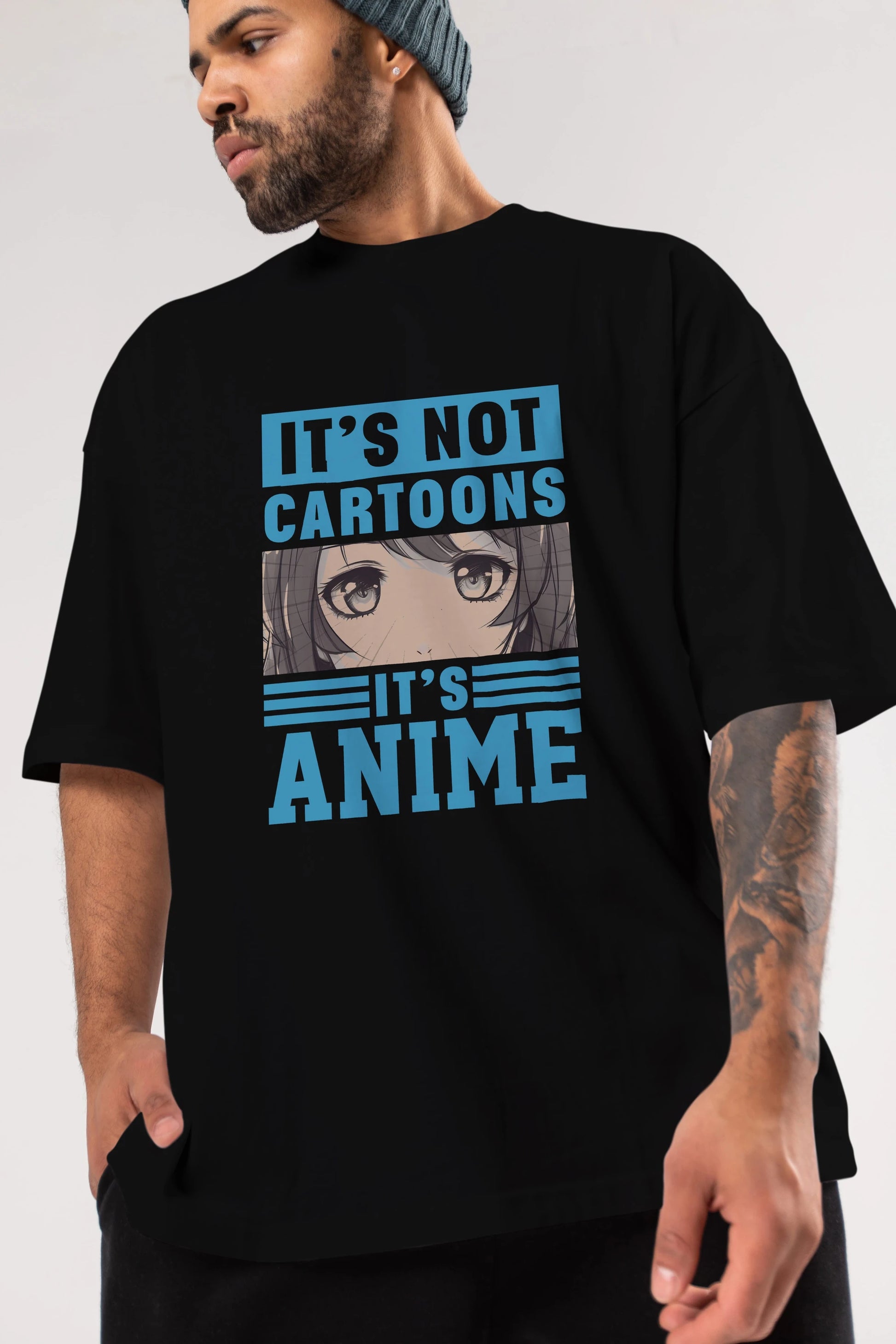 Its Anime Anime Ön Baskılı Oversize t-shirt Erkek Kadın Unisex