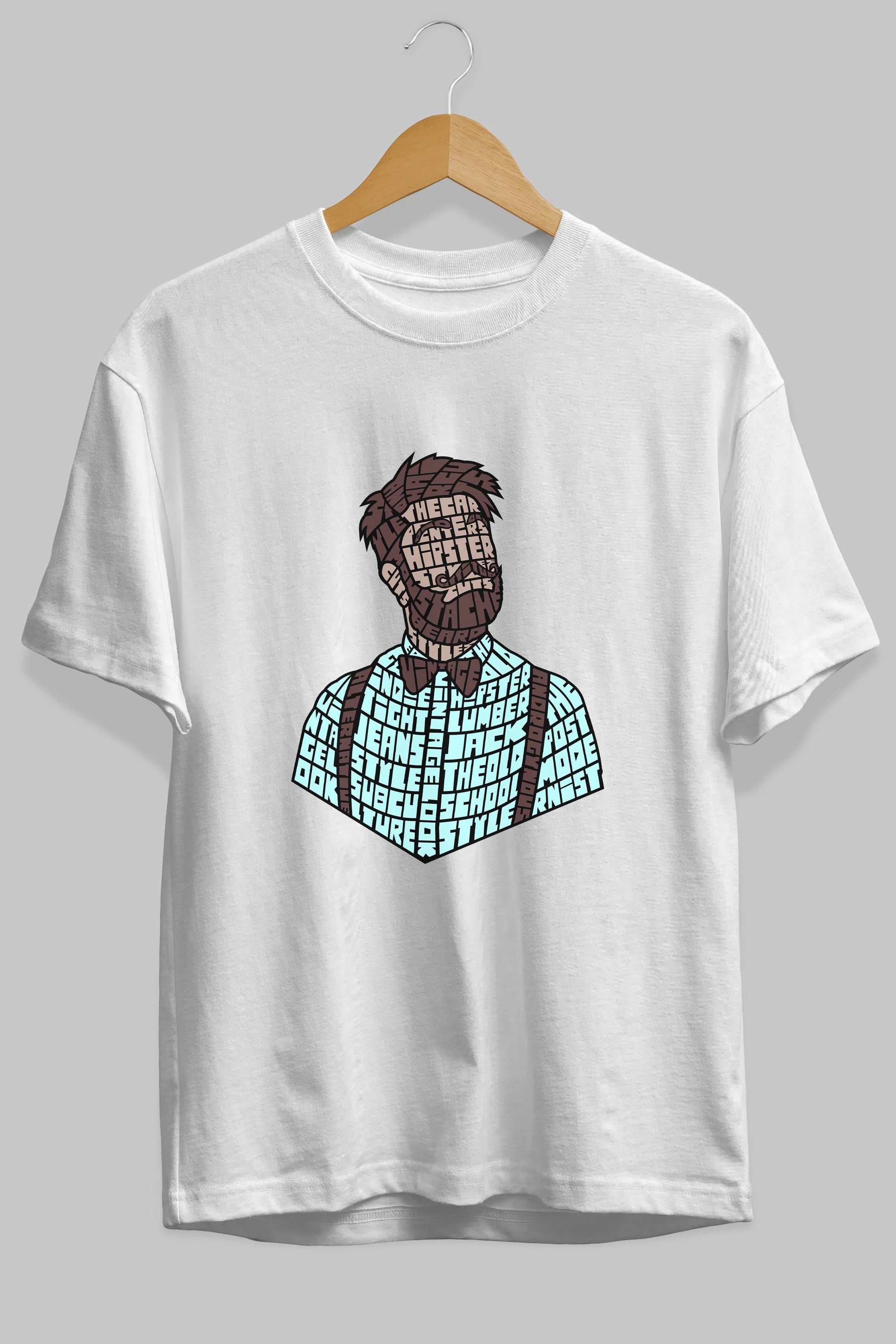 Hipster (2) Ön Baskılı Oversize t-shirt %100 pamuk Erkek Kadın Unisex