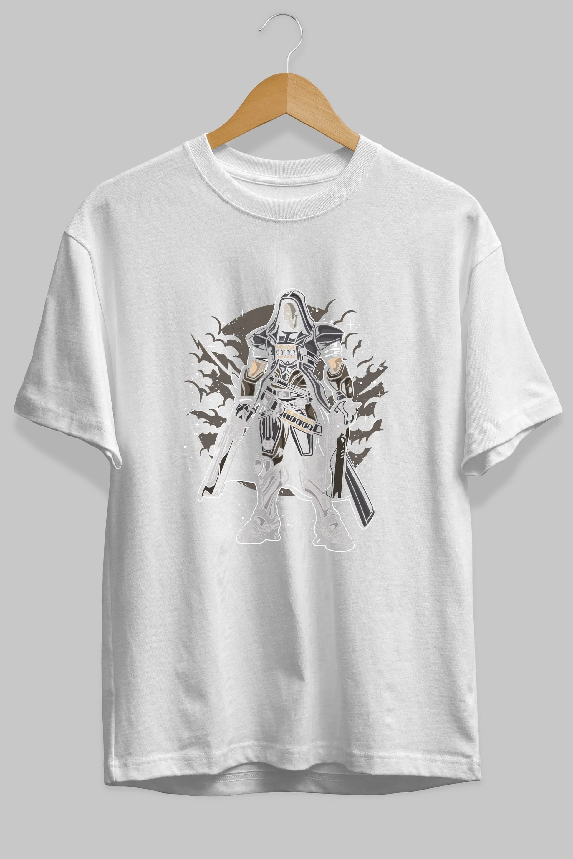 REAPER Ön Baskılı Oversize t-shirt Erkek Kadın Unisex %100 Pamuk tişort
