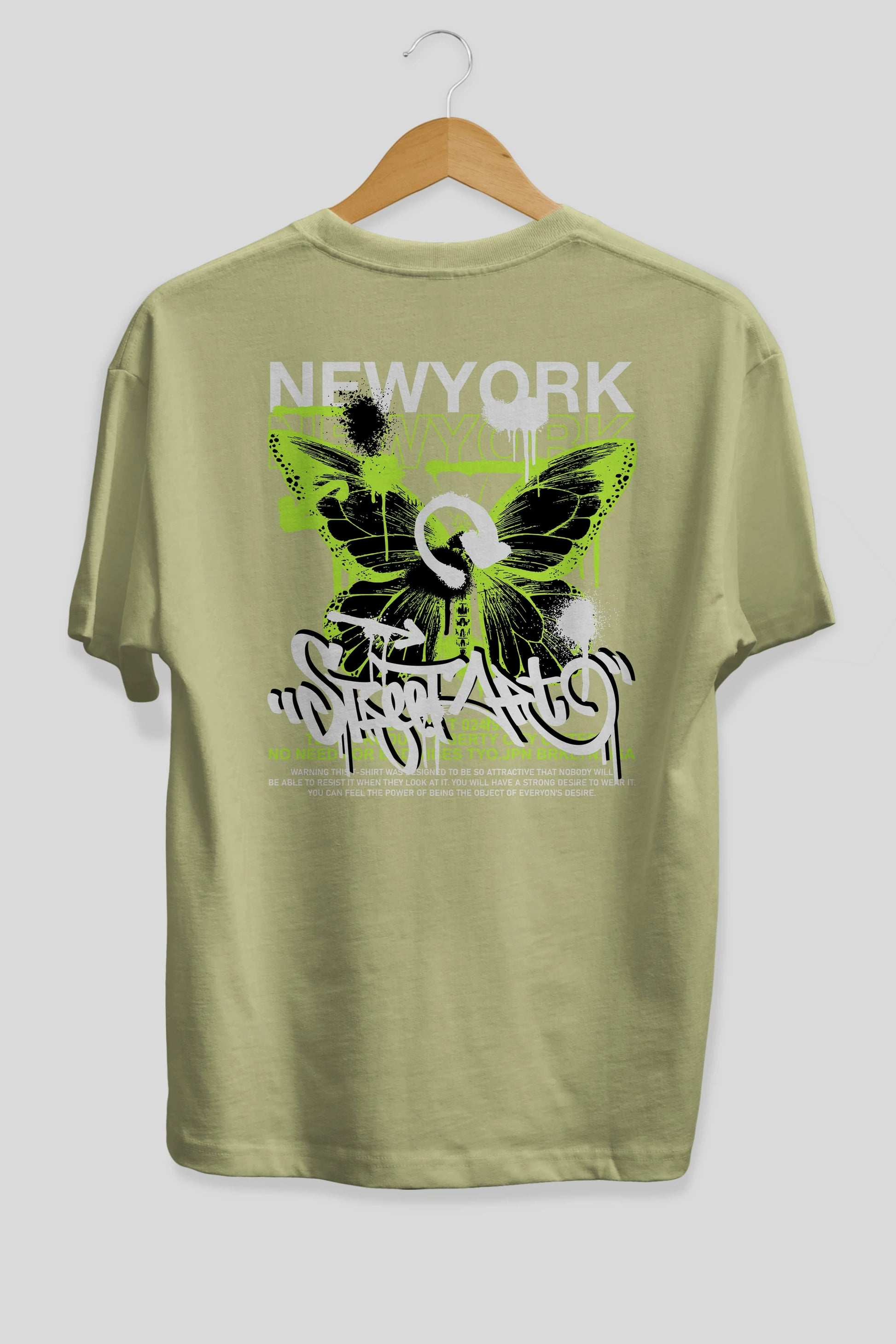 New York Street Style Arka Baskılı Oversize t-shirt Erkek Kadın Unisex