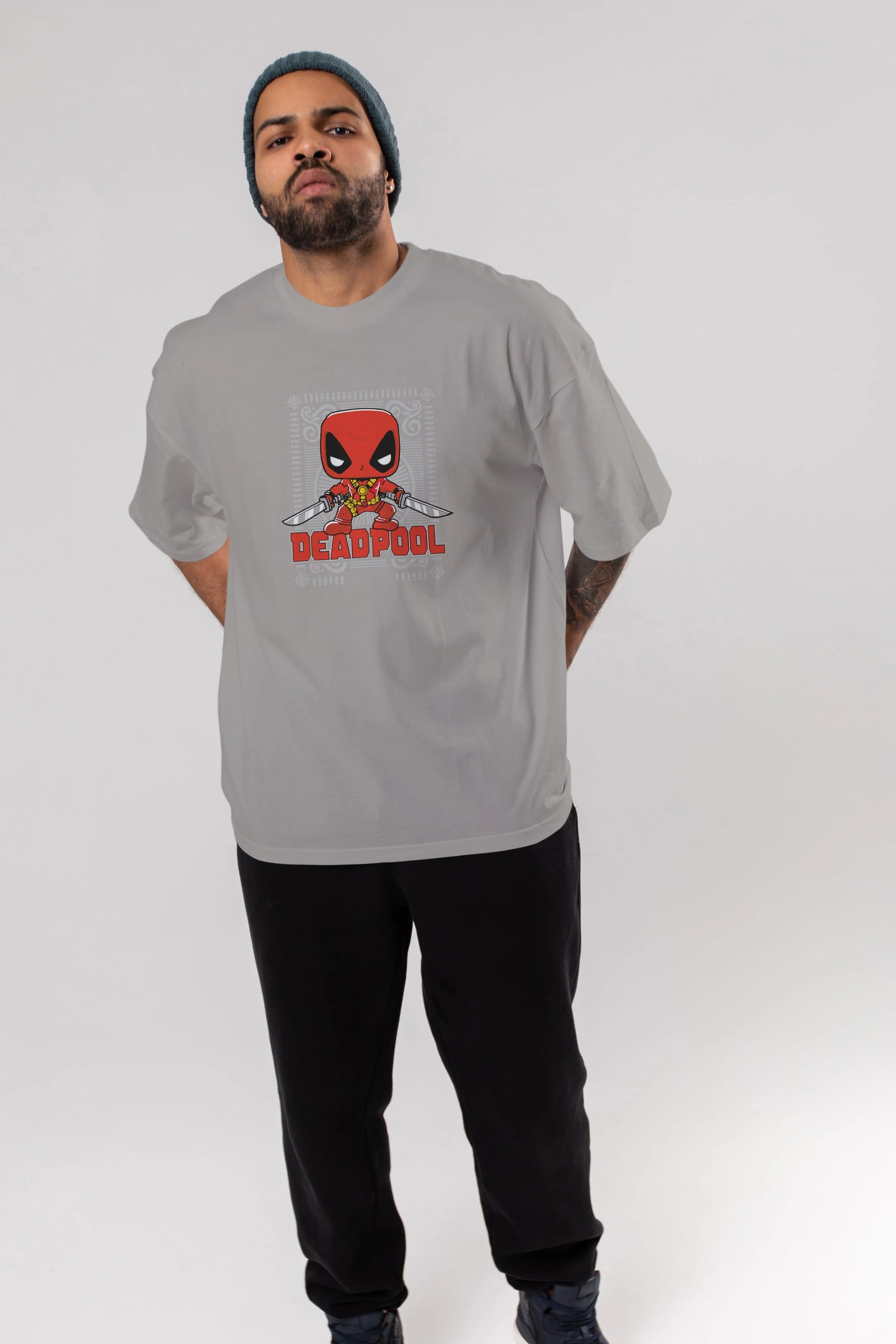 Deadpool (17) Ön Baskılı Oversize t-shirt Erkek Kadın Unisex %100 Pamuk Bisiklet Yaka tişort
