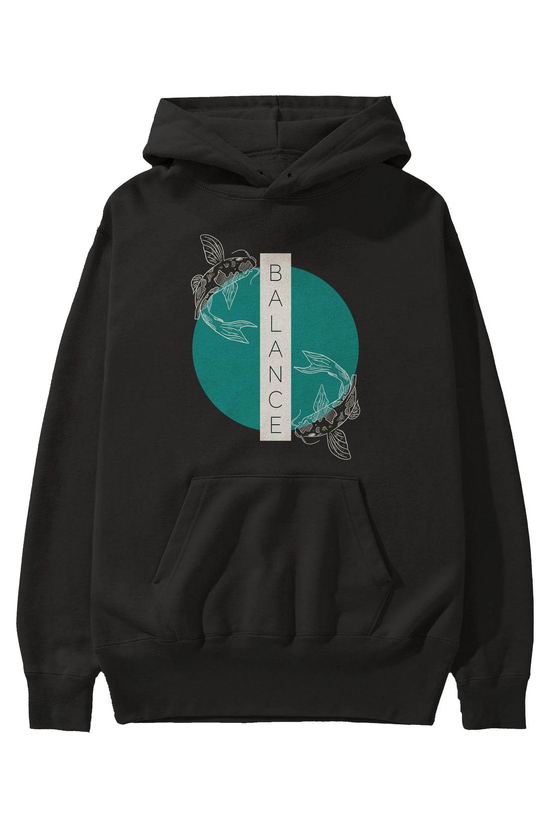Balance 2 Yazılı Ön Baskılı Oversize Hoodie Kapüşonlu Sweatshirt Erkek Kadın Unisex