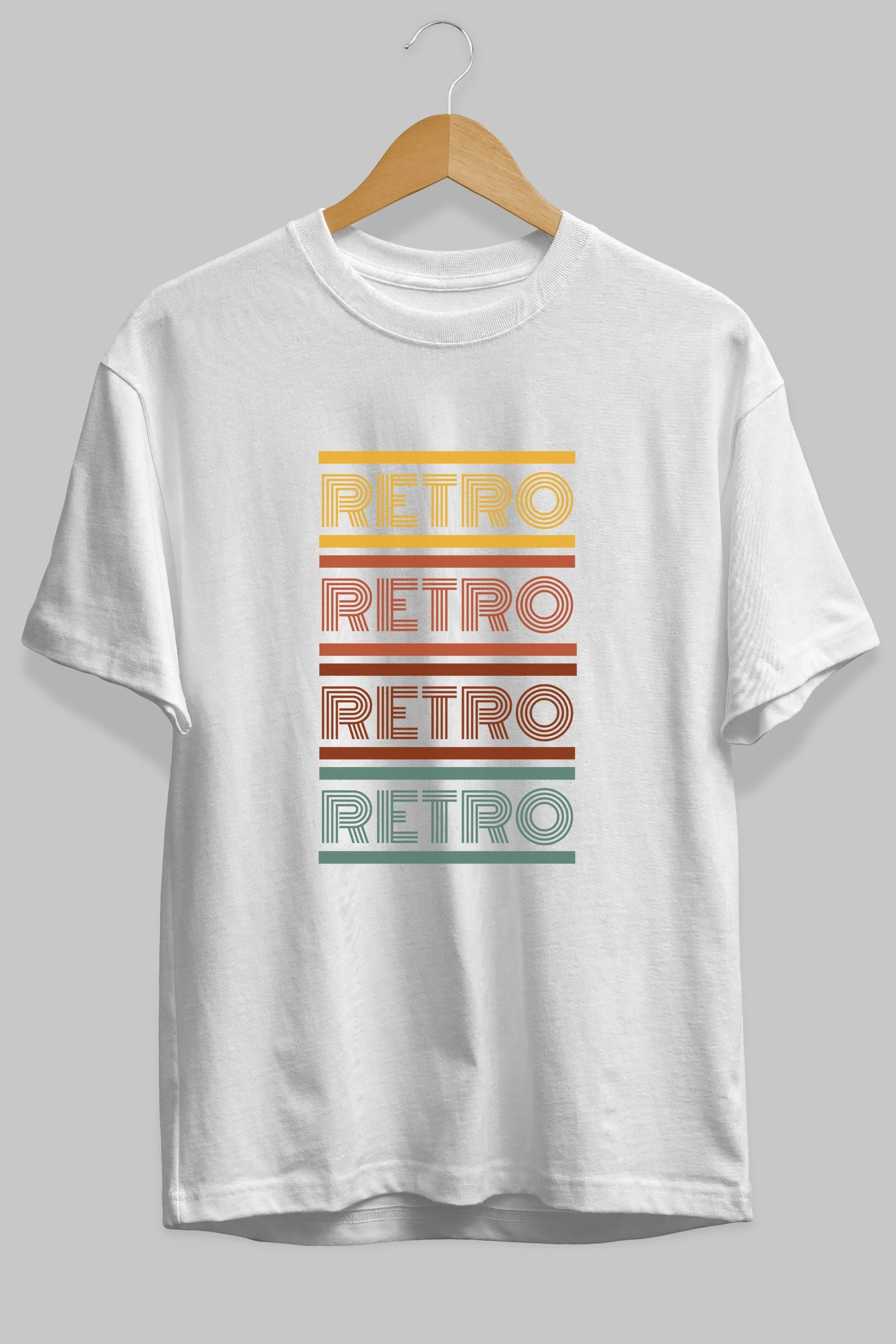 Retro Yazılı Ön Baskılı Oversize t-shirt Erkek Kadın Unisex