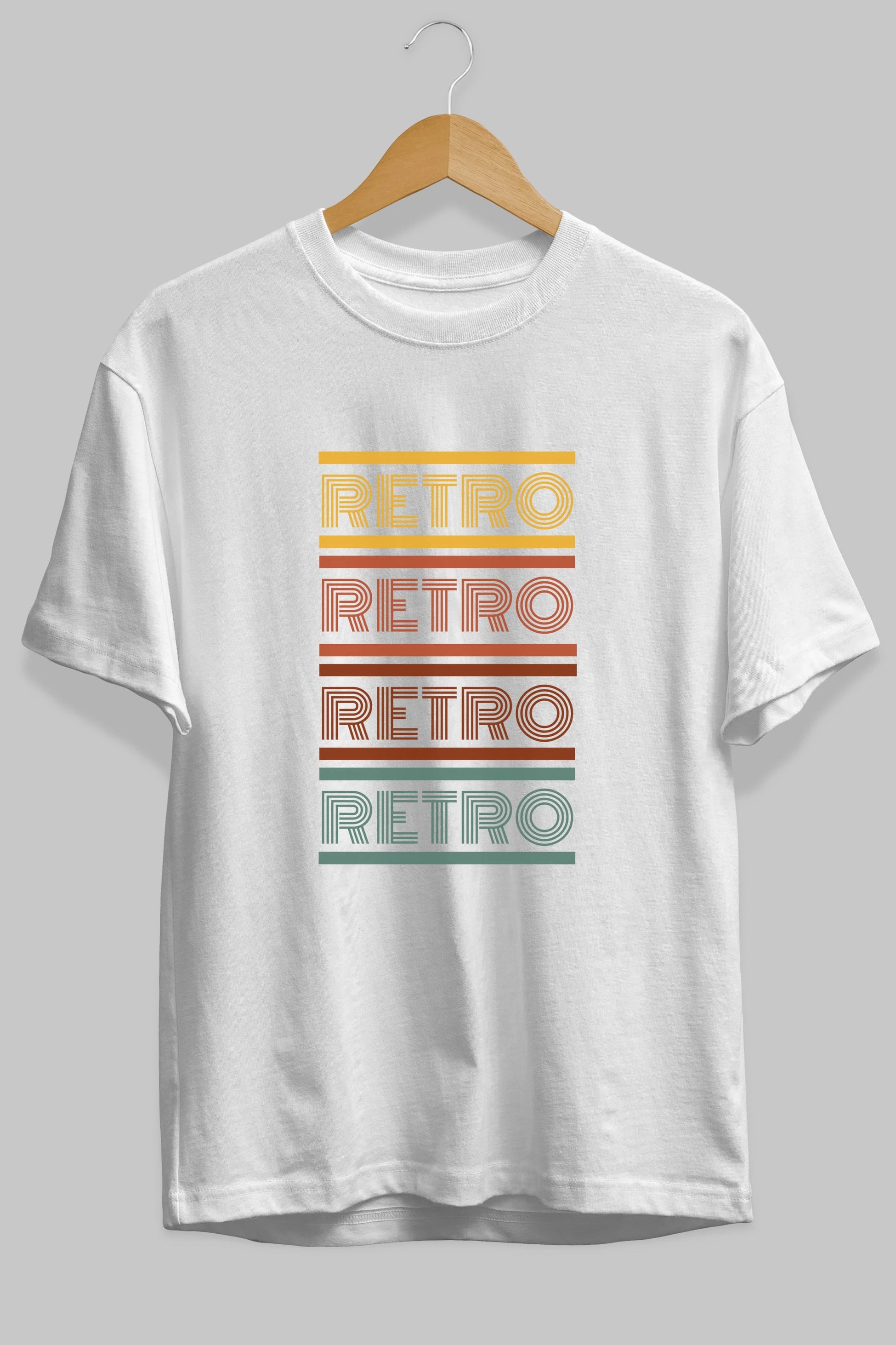 Retro Yazılı Ön Baskılı Oversize t-shirt Erkek Kadın Unisex