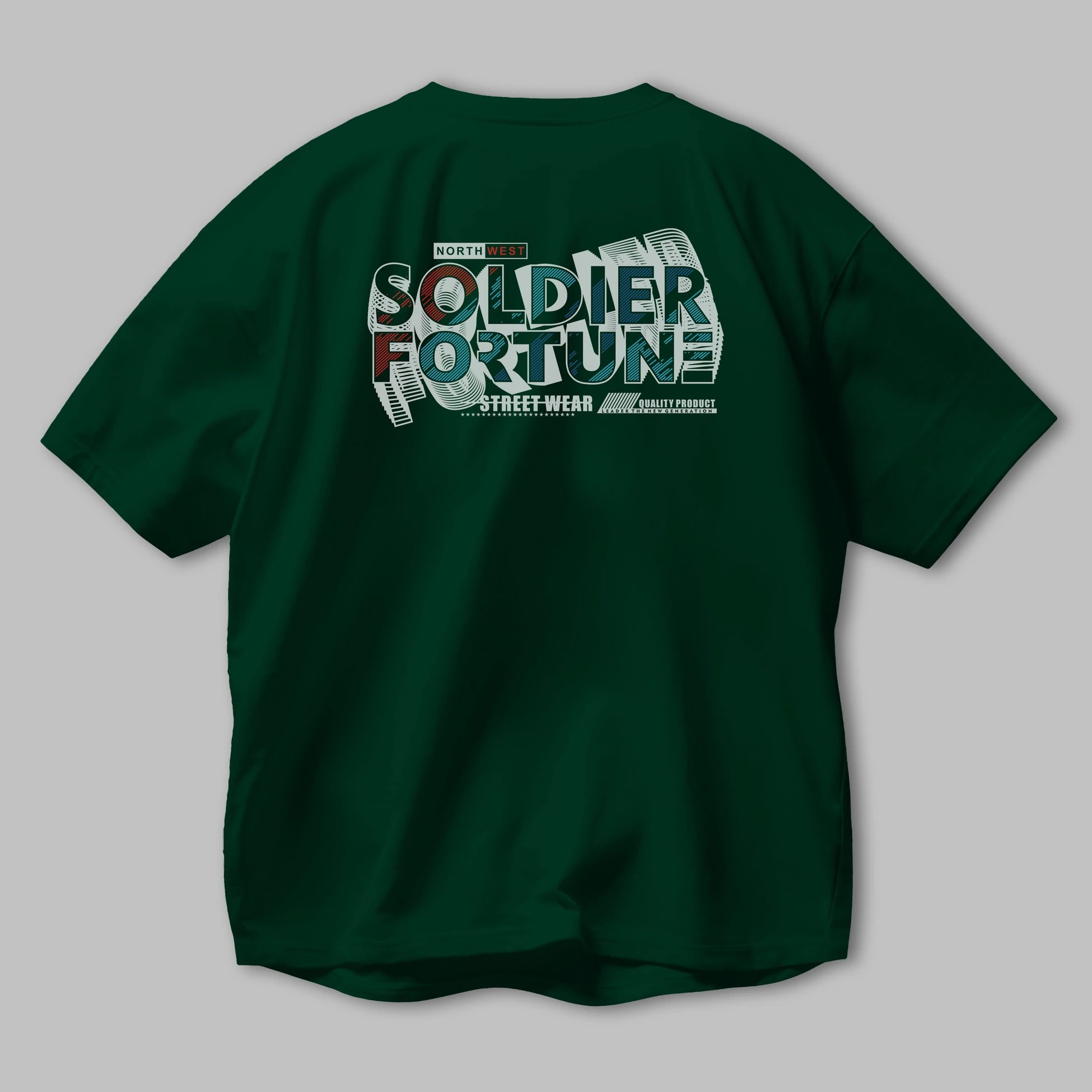 Soldier Fortune Arka Baskılı Oversize t-shirt Erkek Kadın Unisex