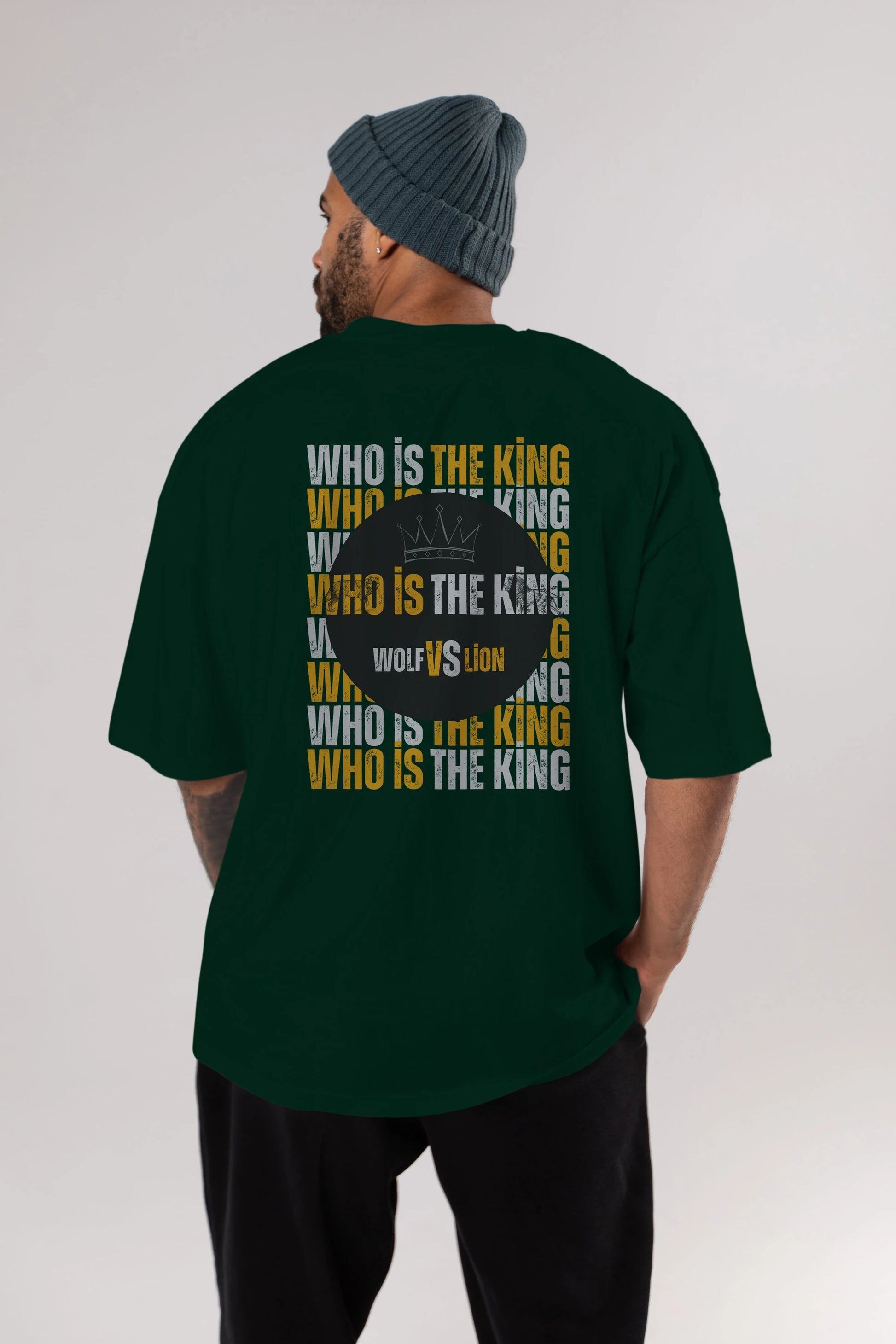 Who Is The King Yazılı Arka Baskılı Oversize t-shirt Erkek Kadın Unisex