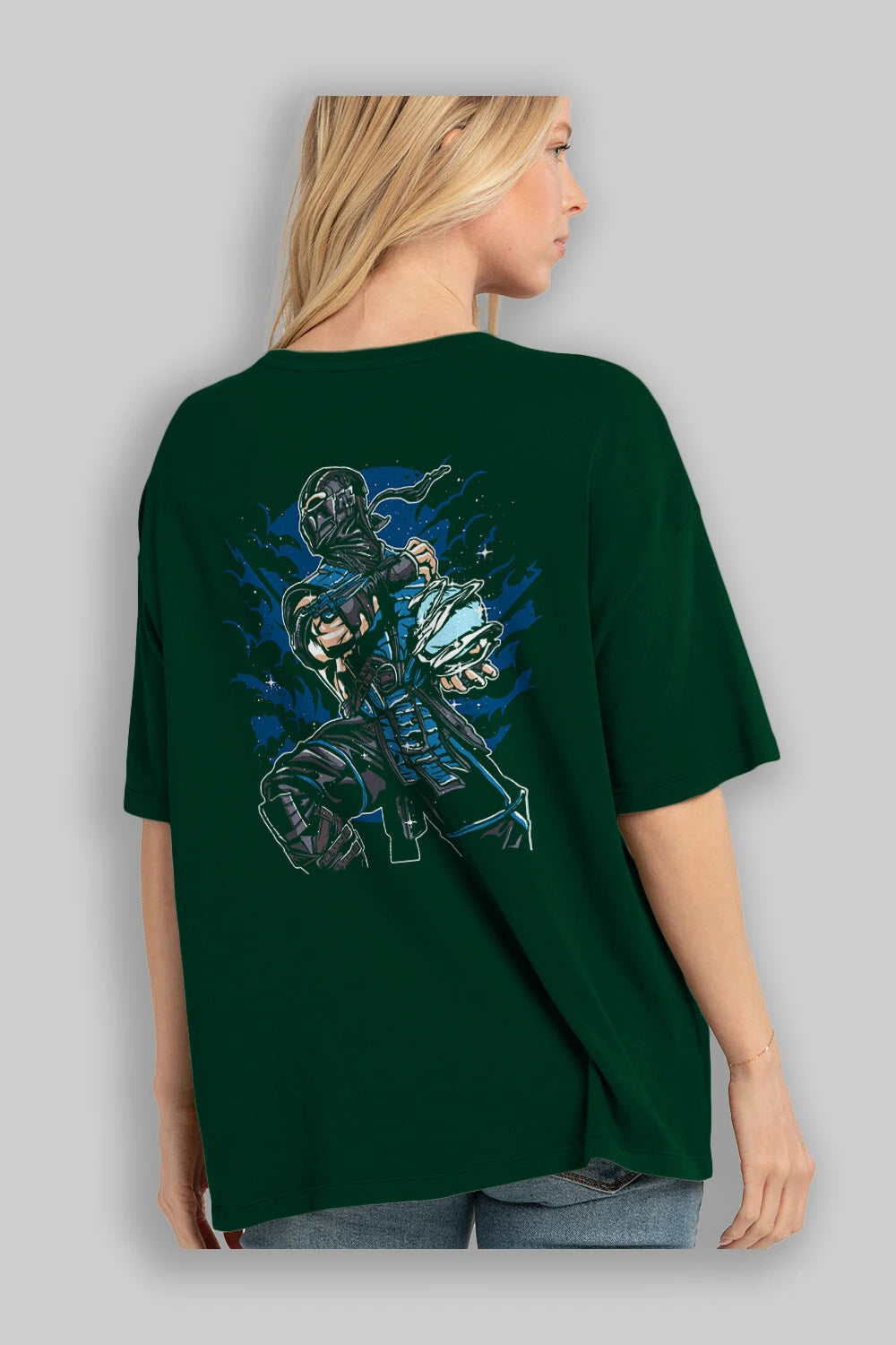 Sub Zero Arka Baskılı Oversize t-shirt Erkek Kadın Unisex %100 Pamuk