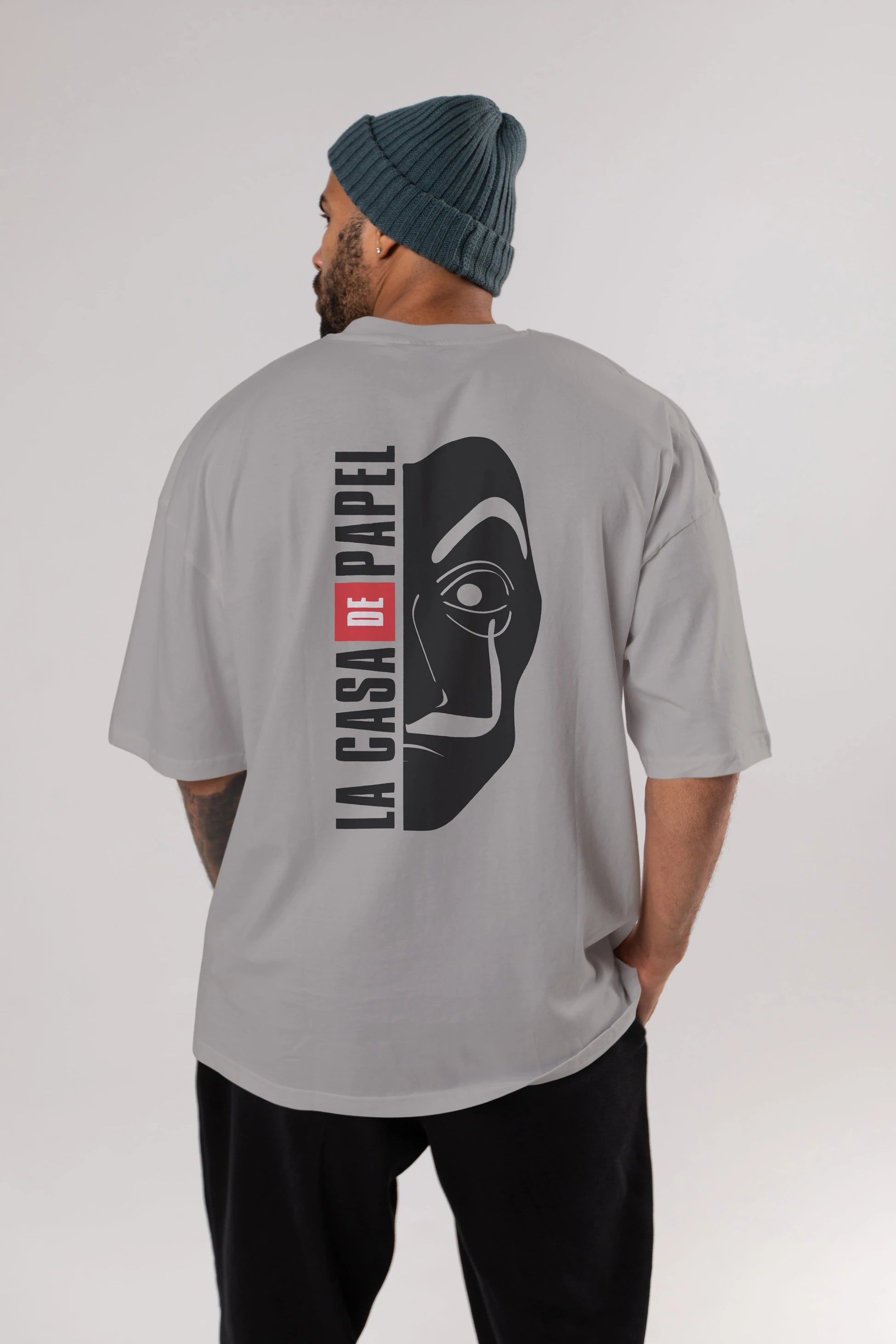 La Casa De Papel (3) Arka Baskılı Oversize t-shirt Erkek Kadın Unisex %100 Pamuk Bisiklet Yaka tişort