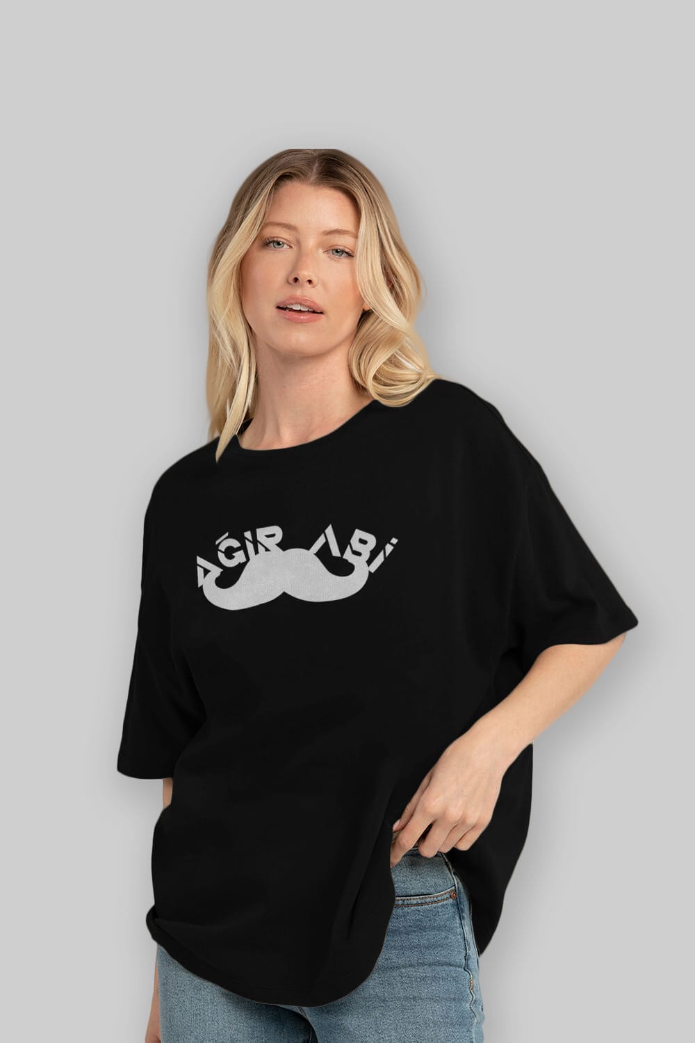 Ağır Abi Ön Baskılı Oversize t-shirt %100 pamuk Erkek Kadın Unisex