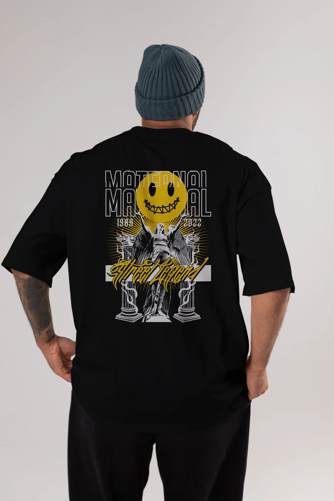 Maternal Street Legend Arka Baskılı Oversize t-shirt Erkek Kadın Unisex