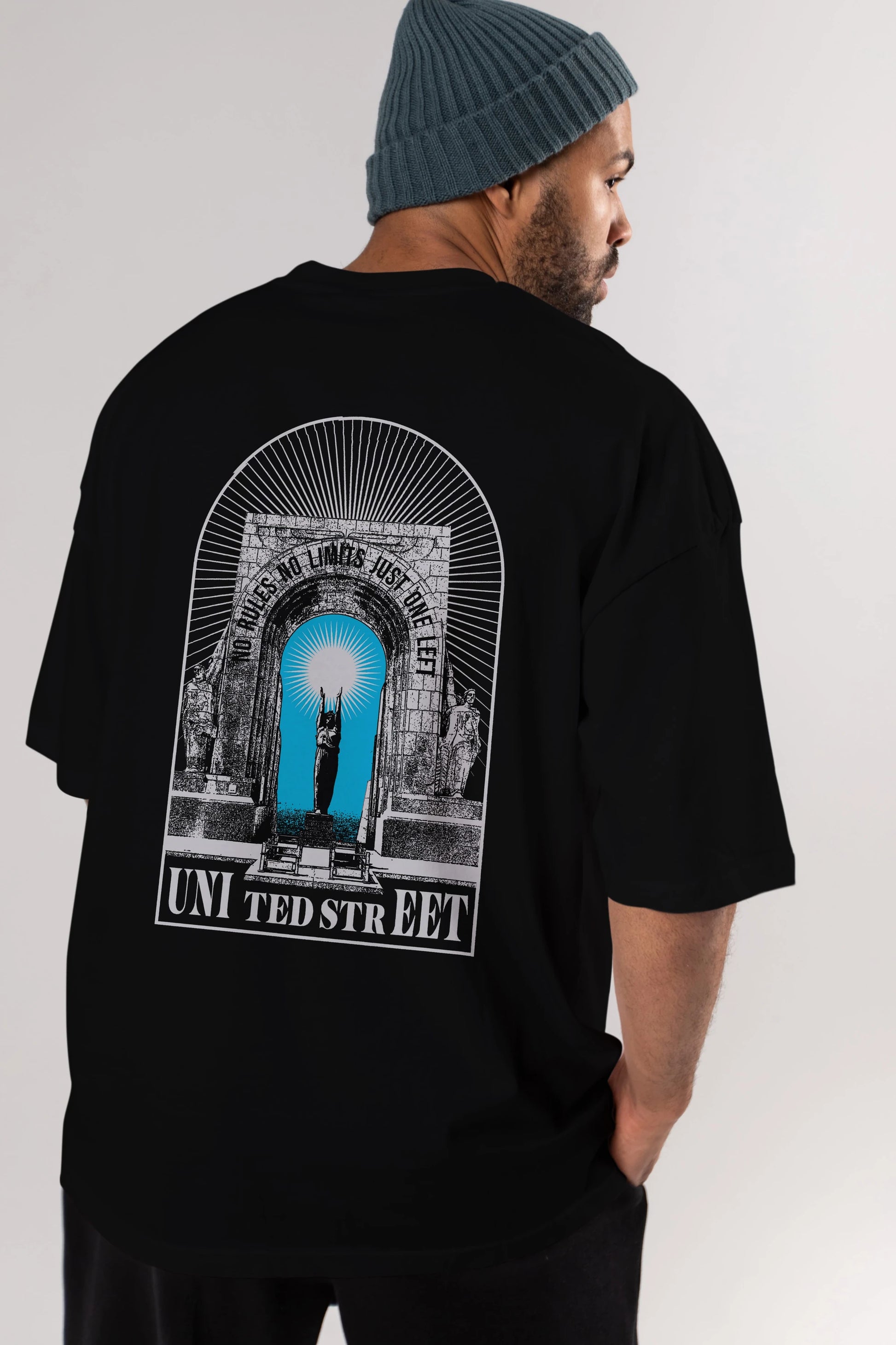 No Rules No Limits Arka Baskılı Oversize t-shirt Erkek Kadın Unisex