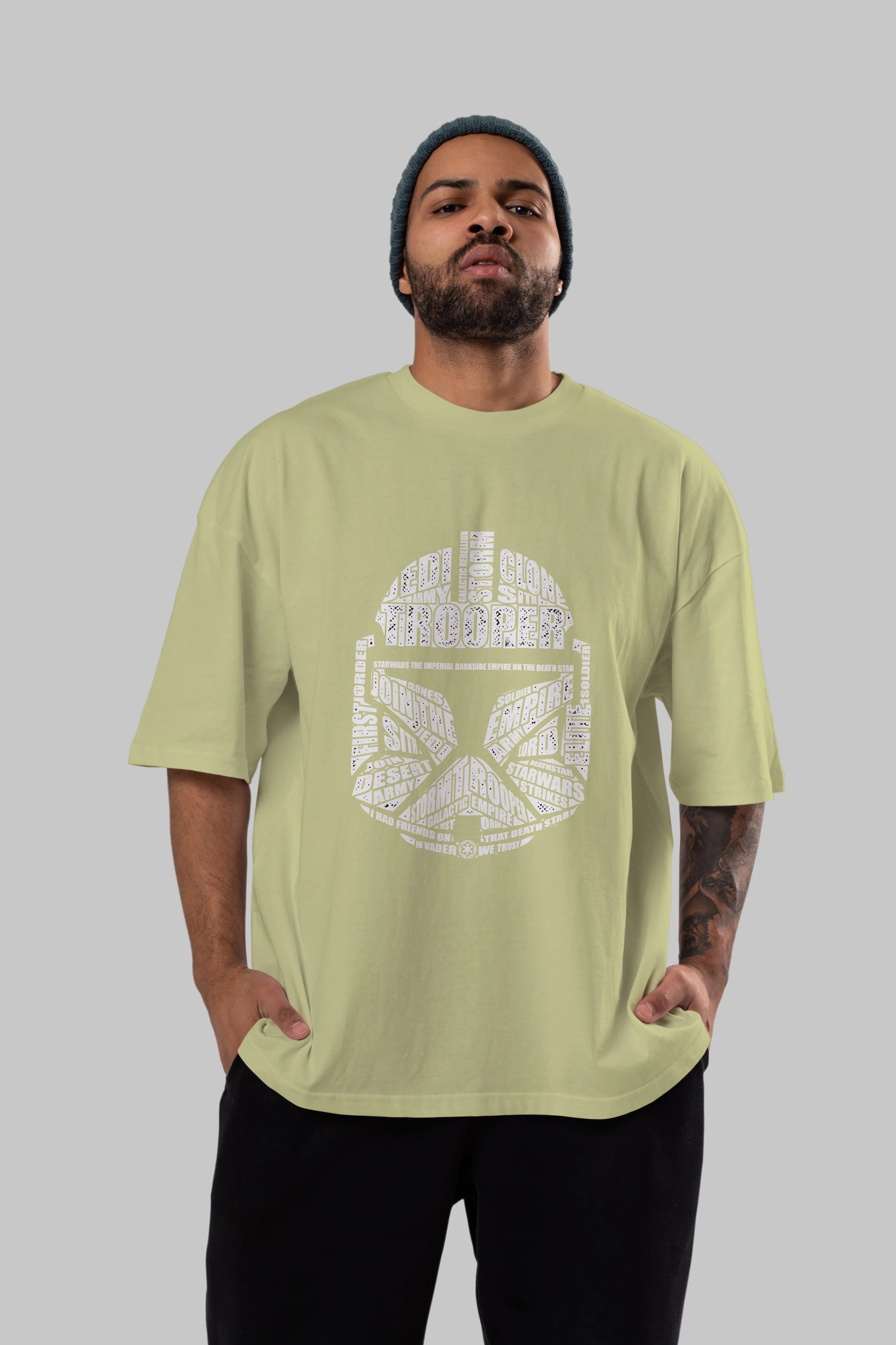 Trooper Ön Baskılı Oversize t-shirt %100 pamuk Erkek Kadın Unisex