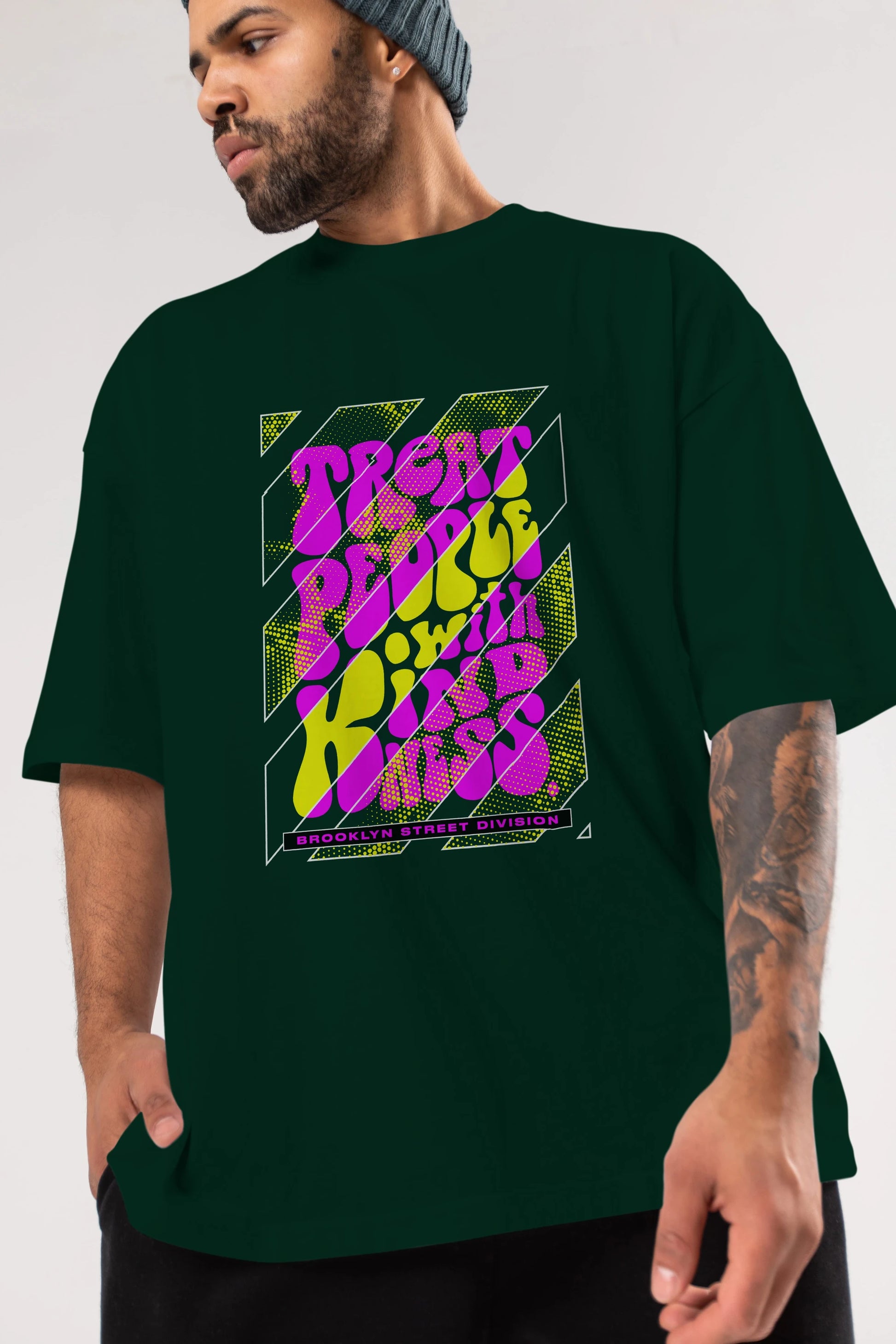 Treat People Ön Baskılı Oversize t-shirt Erkek Kadın Unisex