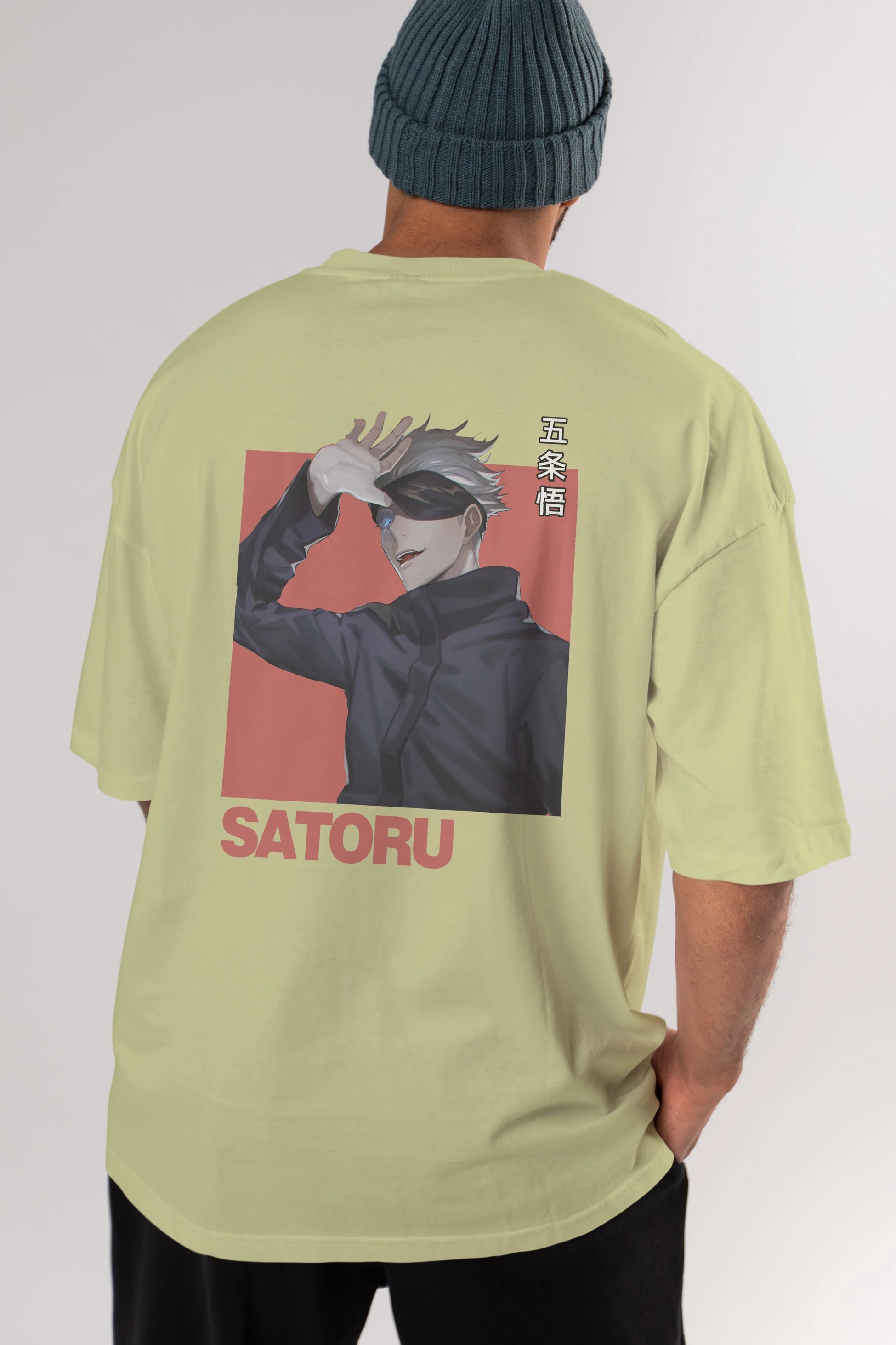 SATORU GOJO 2 Anime Arka Baskılı Oversize t-shirt Erkek Kadın Unisex