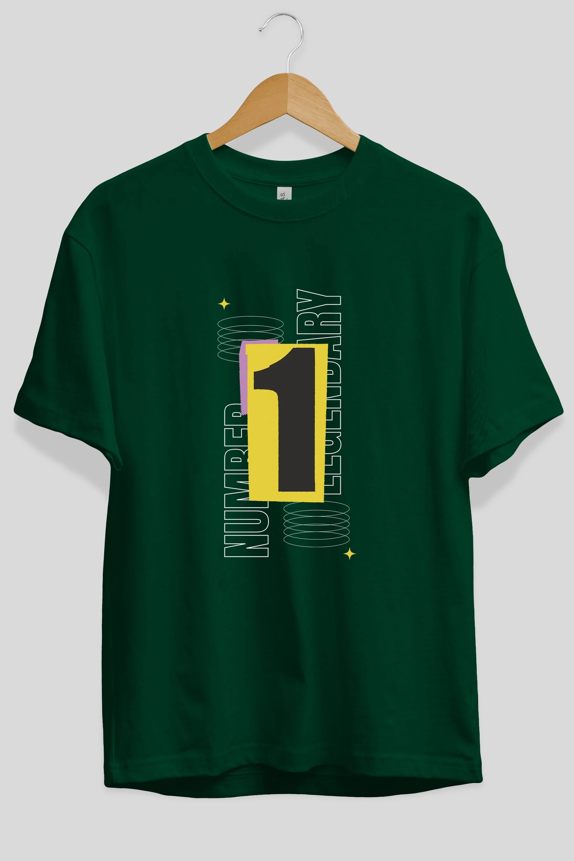 Number 1 Yazılı Ön Baskılı Oversize t-shirt Erkek Kadın Unisex
