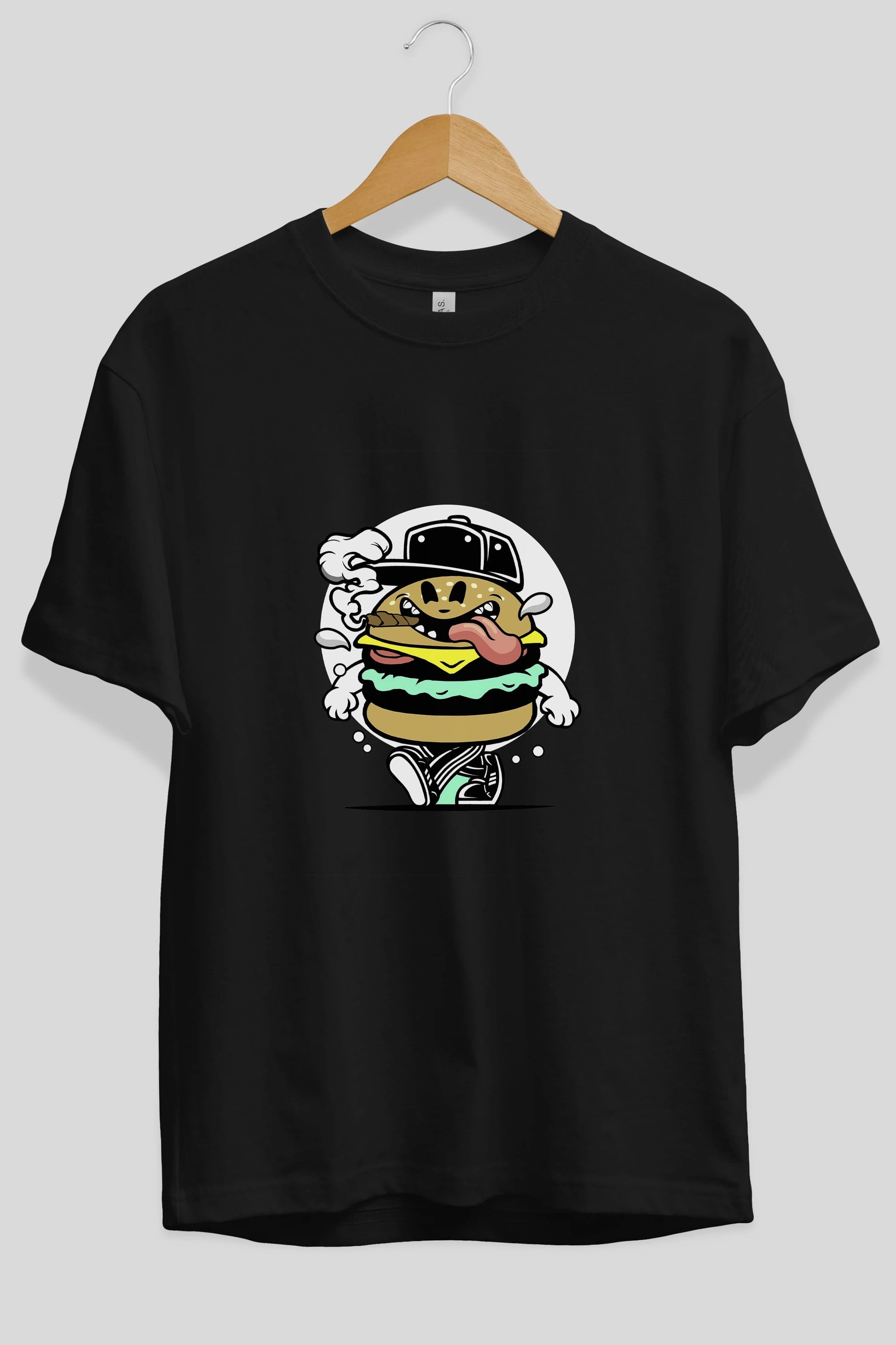 Burger Guy Ön Baskılı Oversize t-shirt Erkek Kadın Unisex %100 Pamuk tişort