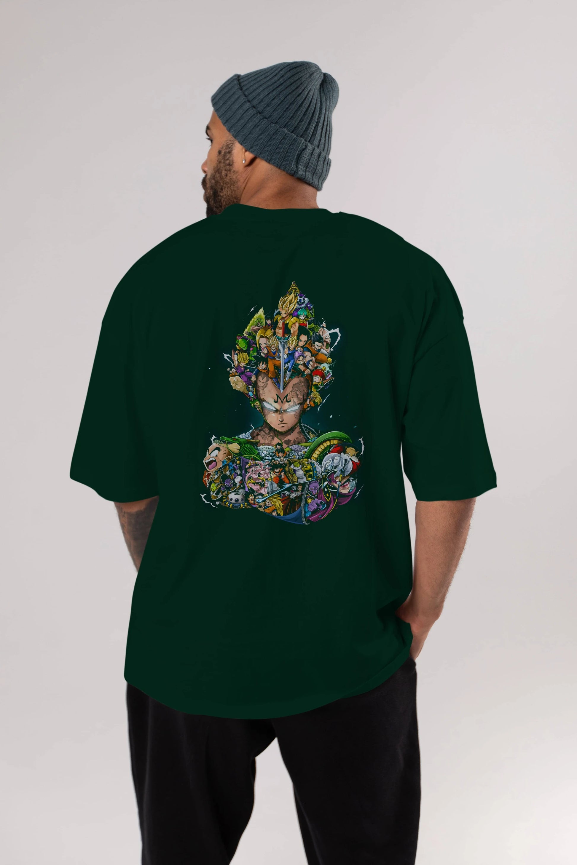 DRAGON BALL ART (3) Anime Arka Baskılı Oversize t-shirt Erkek Kadın Unisex
