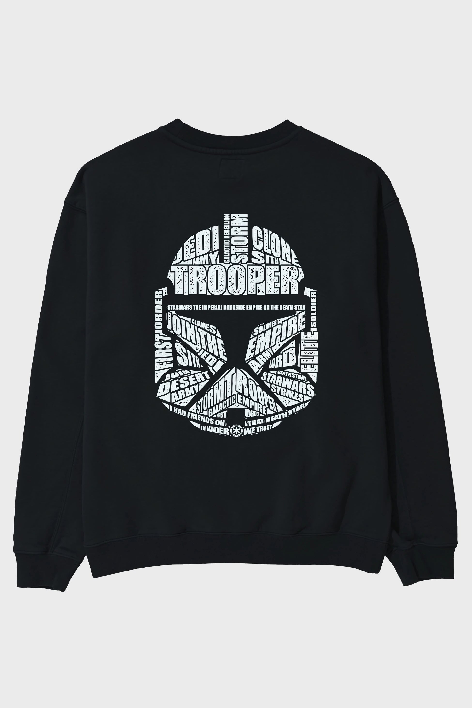 Trooper Arka Baskılı Oversize Sweatshirt Erkek Kadın Unisex