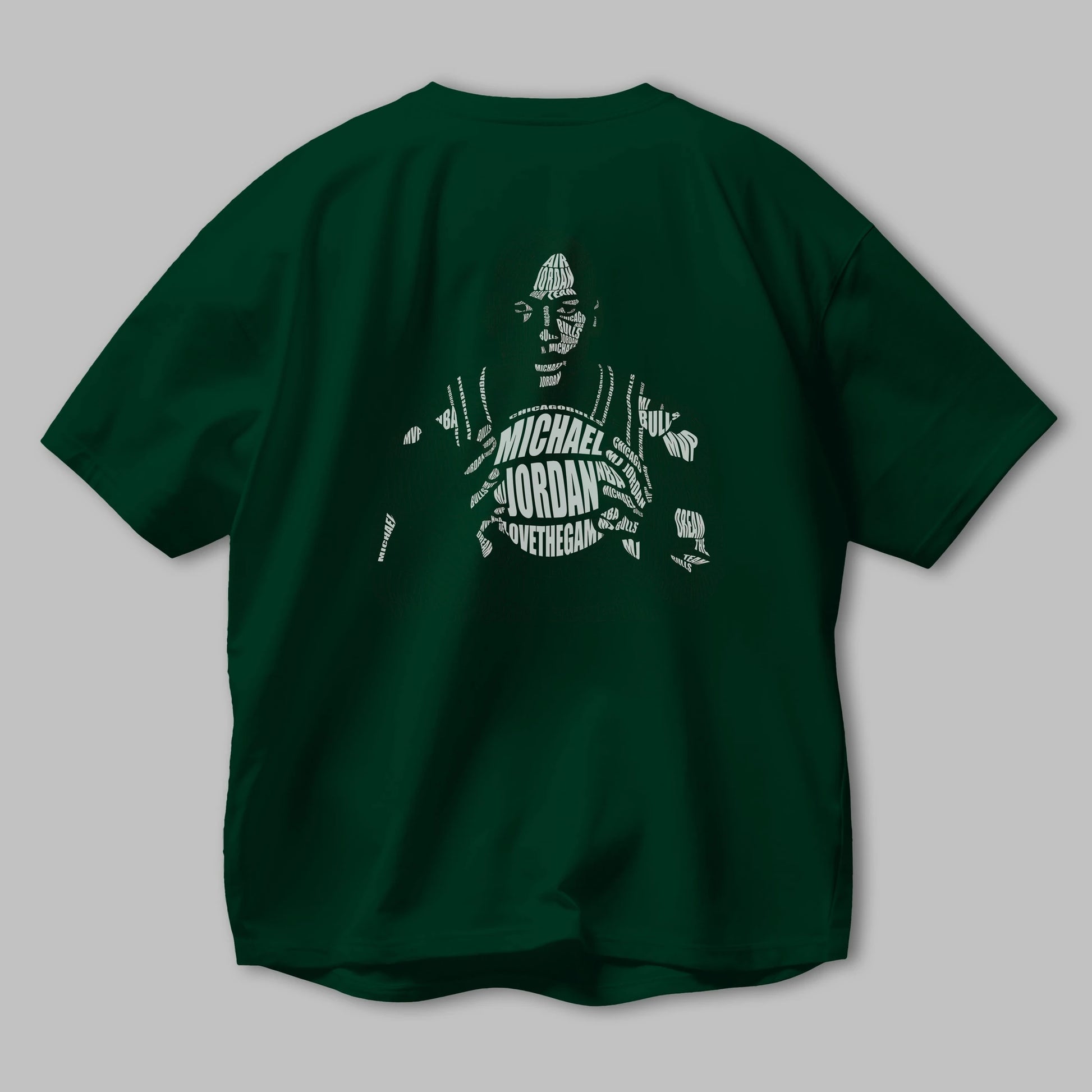 Michael Jordan Calligram Arka Baskılı Oversize t-shirt %100 pamuk Erkek Kadın Unisex