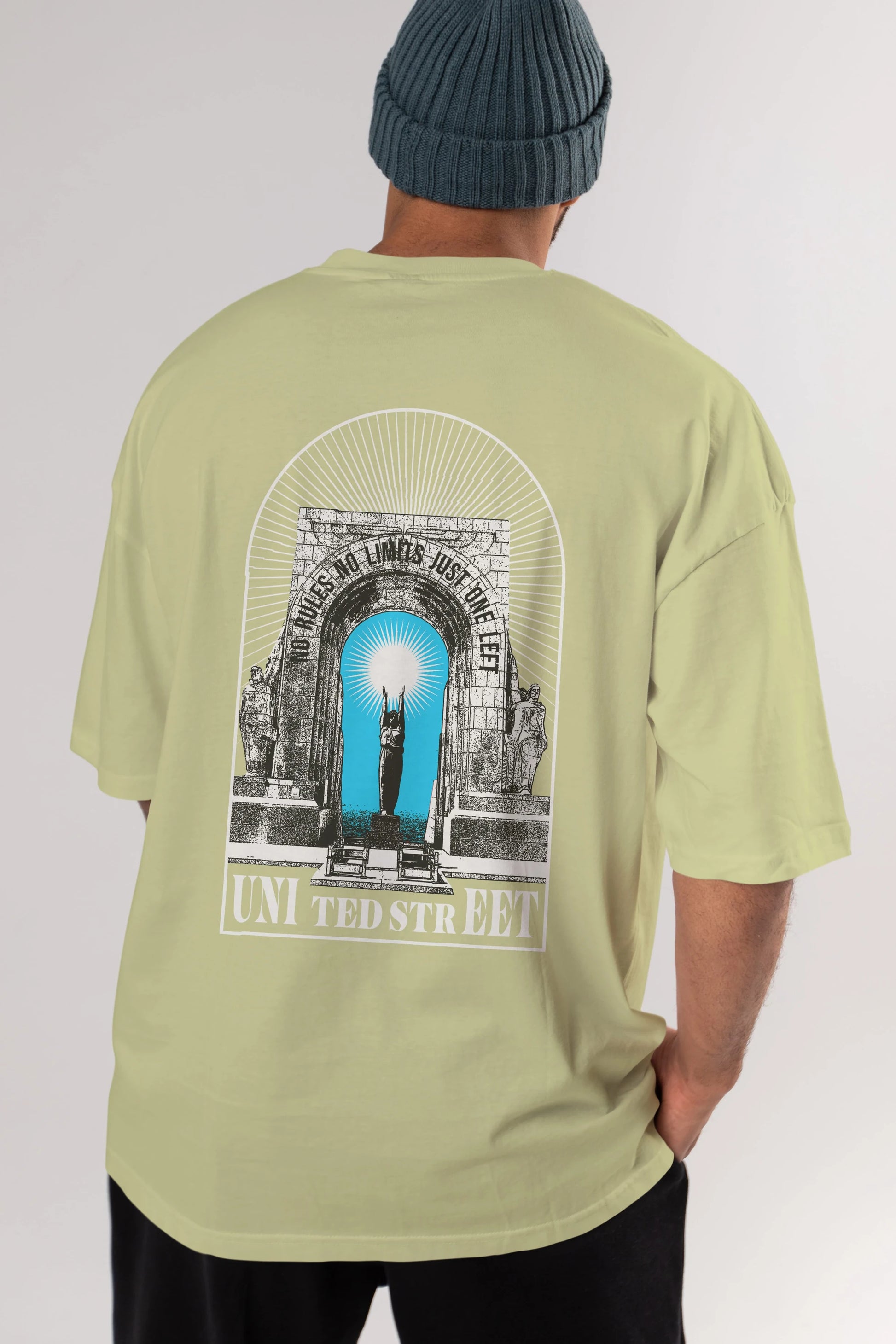 No Rules No Limits Arka Baskılı Oversize t-shirt Erkek Kadın Unisex