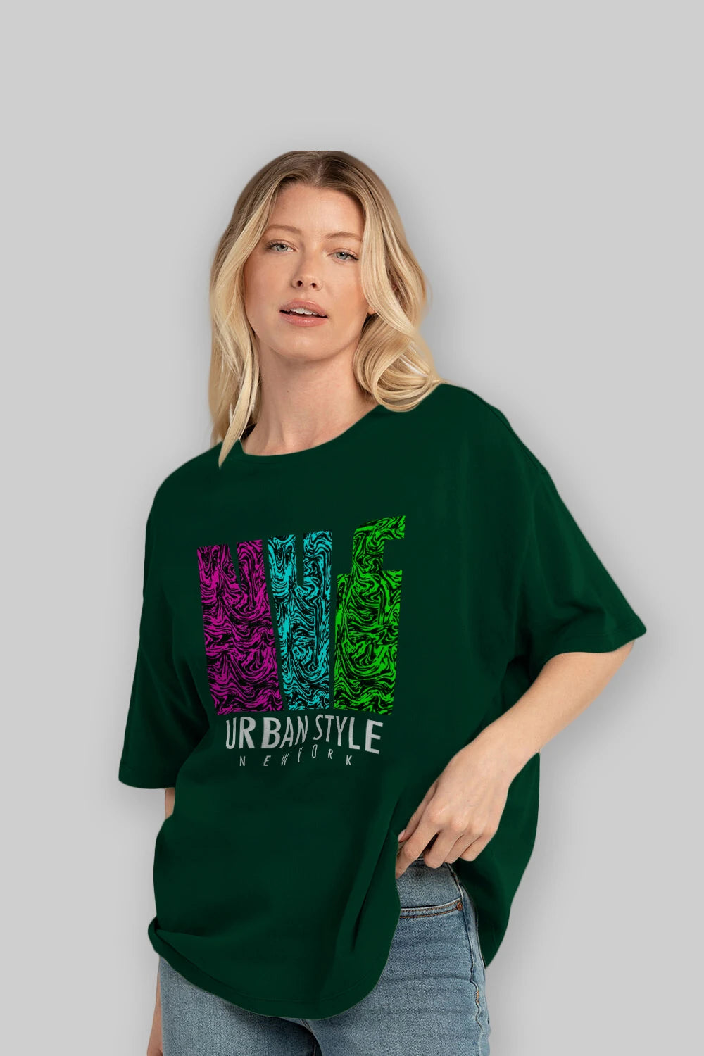 Urban Style Newyork Ön Baskılı Oversize t-shirt Erkek Kadın Unisex