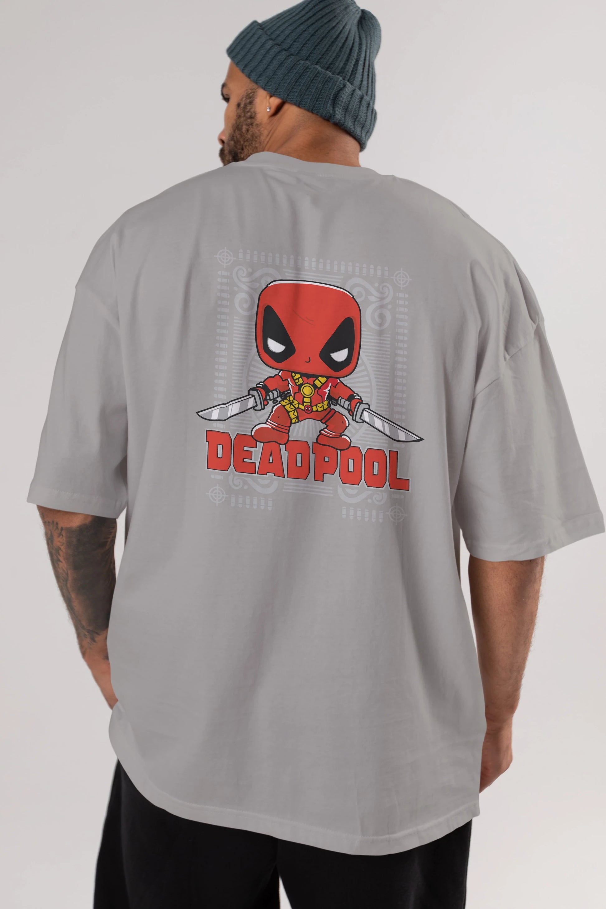 Deadpool (17) Arka Baskılı Oversize t-shirt Erkek Kadın Unisex %100 Pamuk Bisiklet Yaka tişort