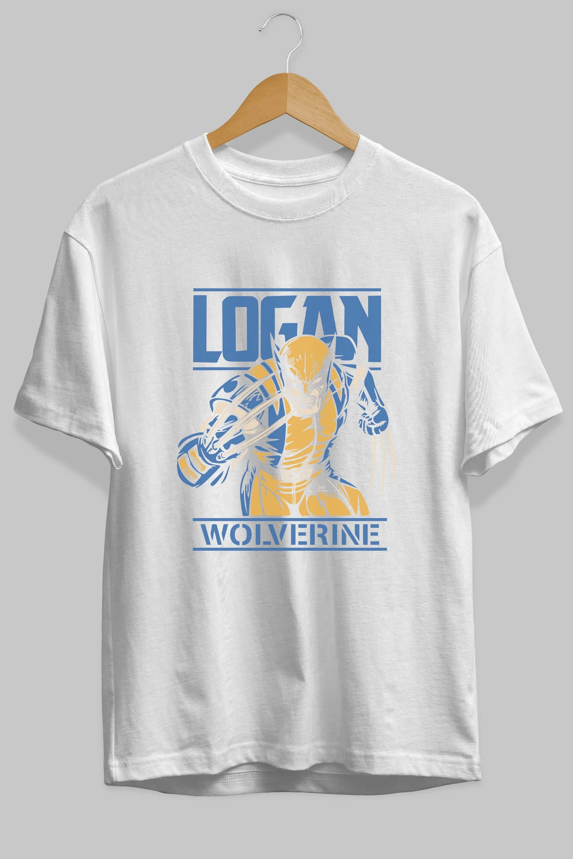 Wolverine Logan Ön Baskılı Oversize t-shirt Erkek Kadın Unisex %100 Pamuk Bisiklet Yaka tişort
