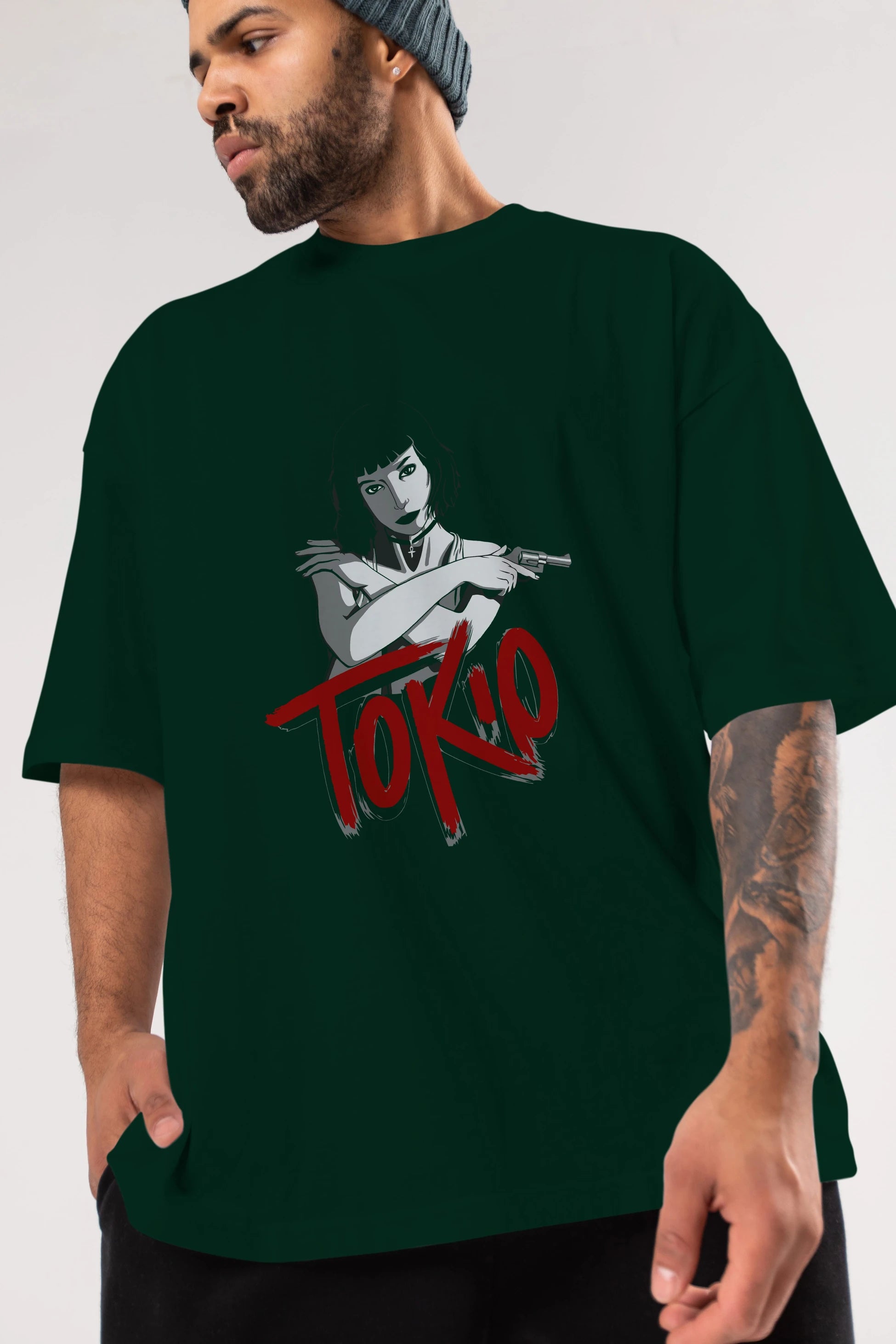 La Casa De Papel (10) Ön Baskılı Oversize t-shirt Erkek Kadın Unisex %100 Pamuk Bisiklet Yaka tişort