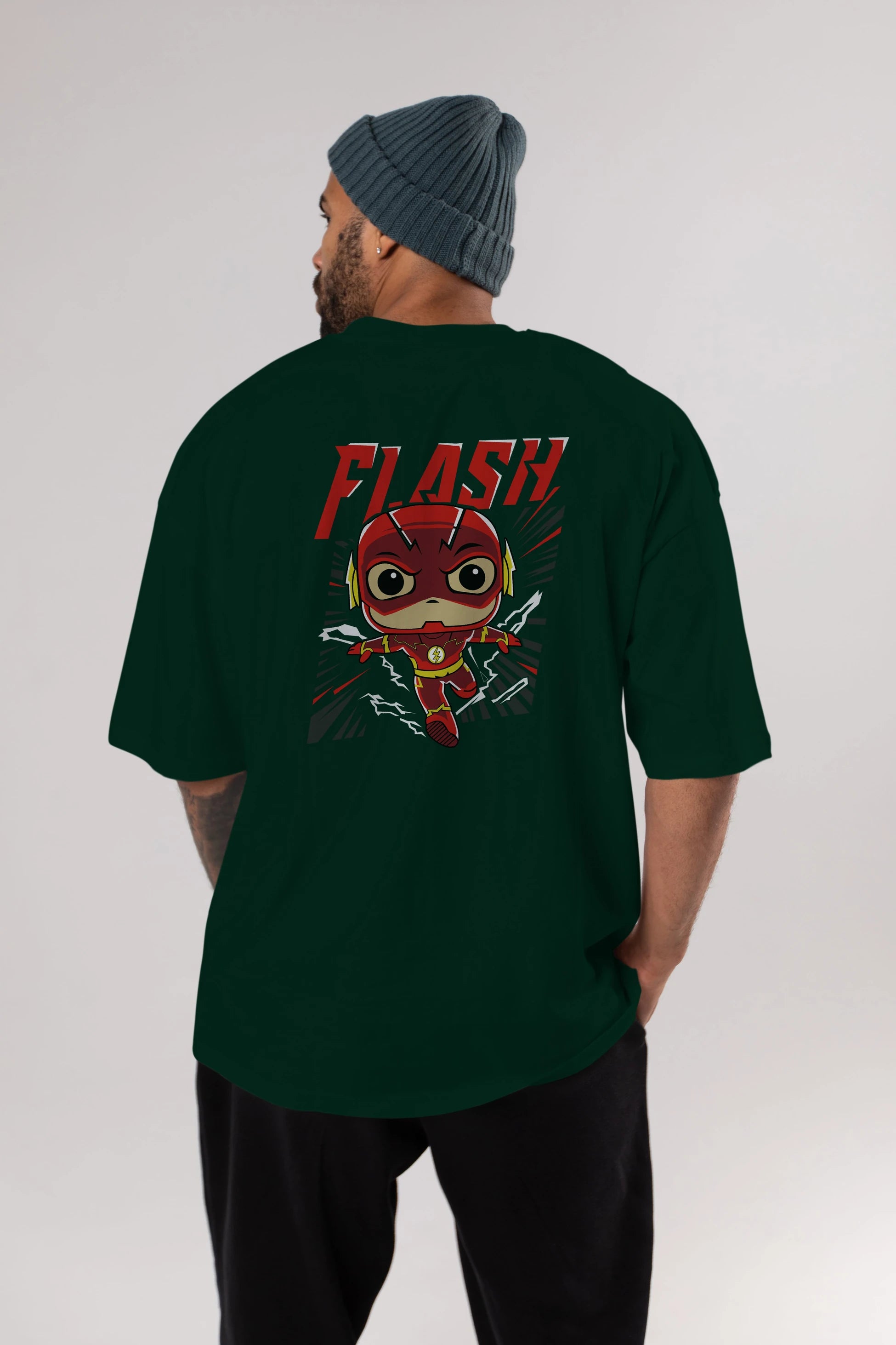 Flash Avengers (4) Arka Baskılı Oversize t-shirt Erkek Kadın Unisex %100 Pamuk Bisiklet Yaka tişort