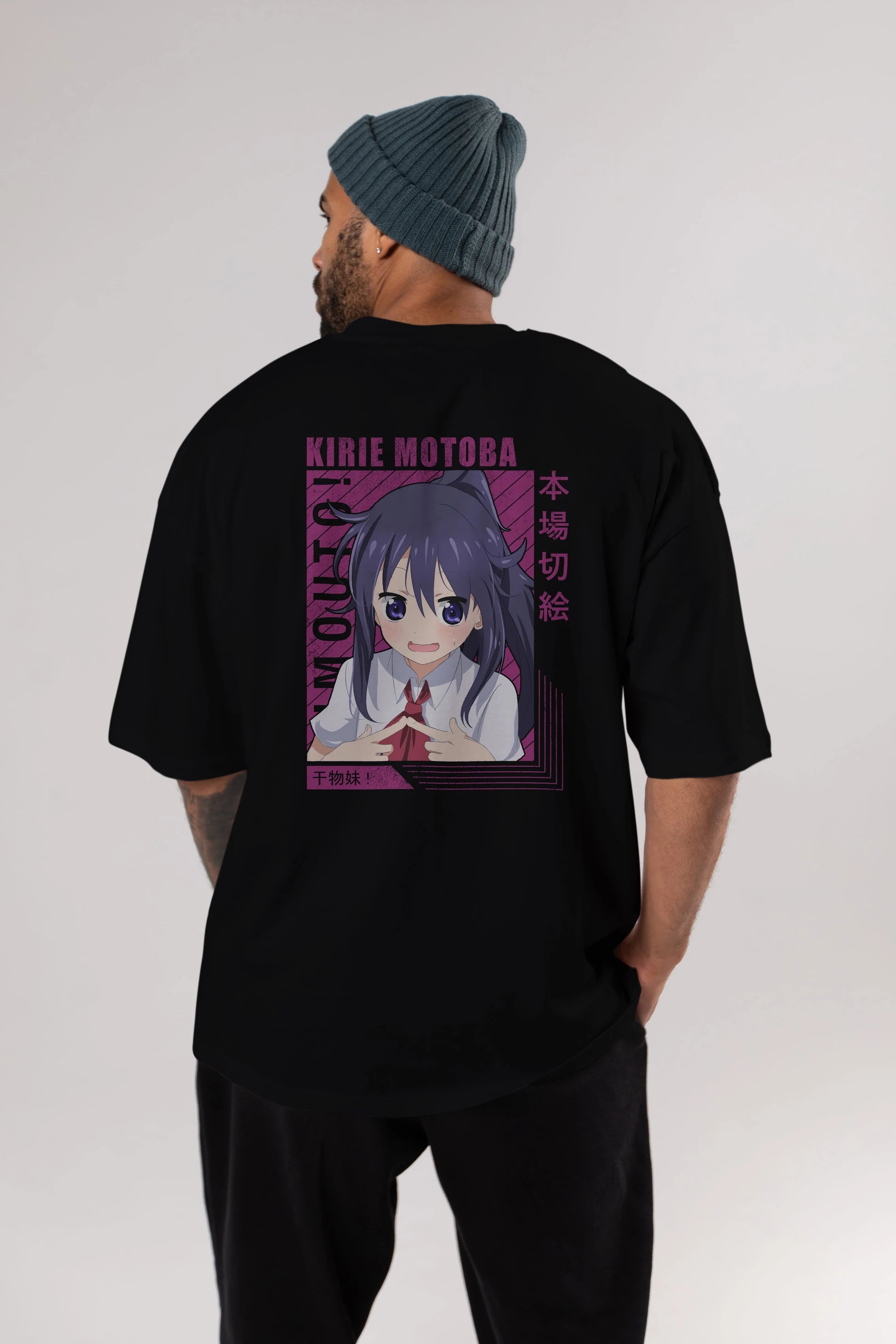 Kirie Motoba 4 Anime Arka Baskılı Oversize t-shirt Erkek Kadın Unisex