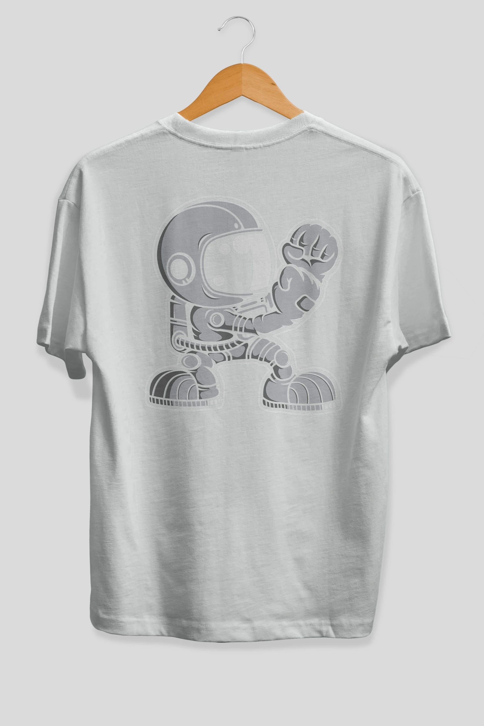 Astronaut Fighting Irish Arka Baskılı Oversize t-shirt Erkek Kadın Unisex