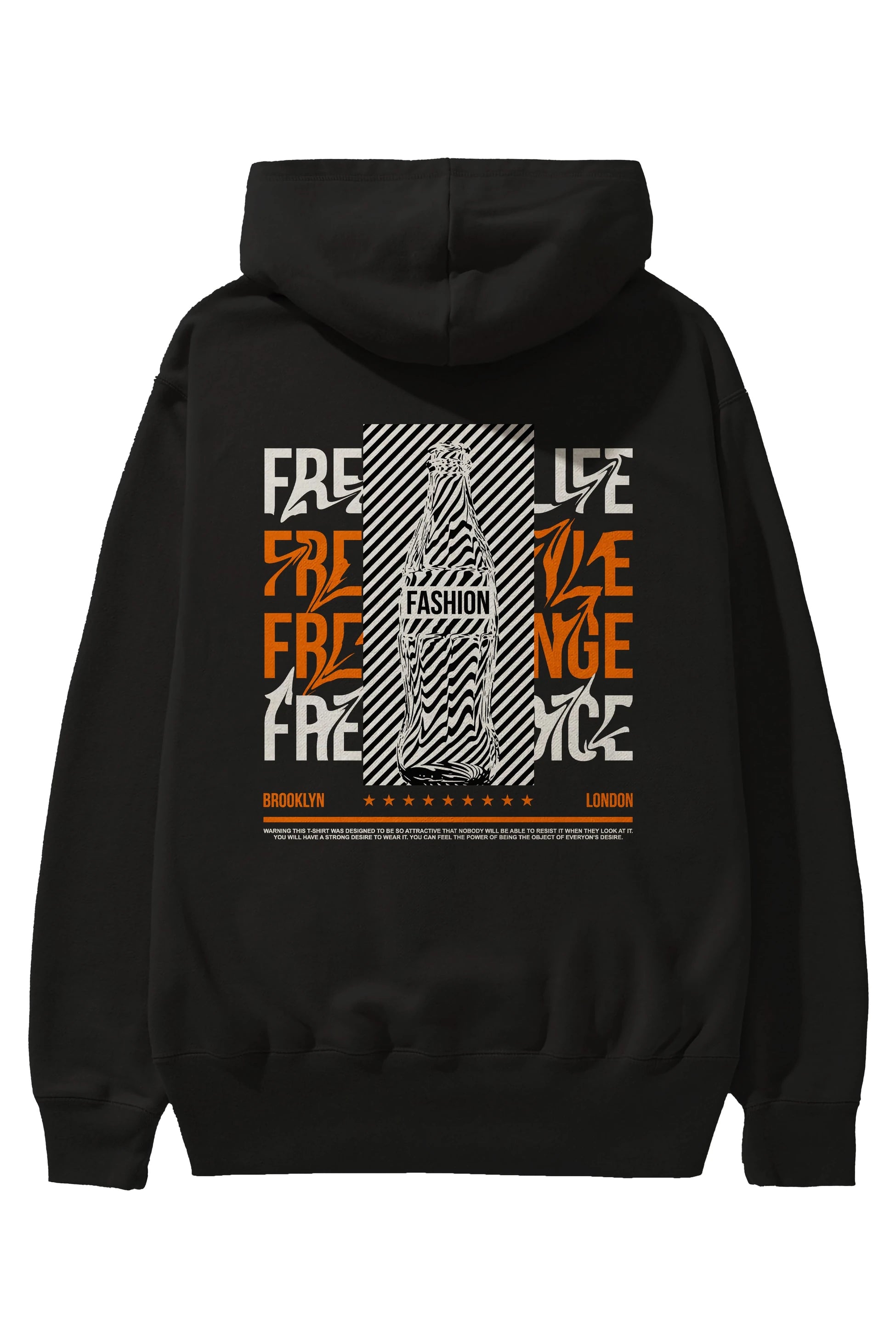 Freedom Life Arka Baskılı Hoodie Oversize Kapüşonlu Sweatshirt Erkek Kadın Unisex