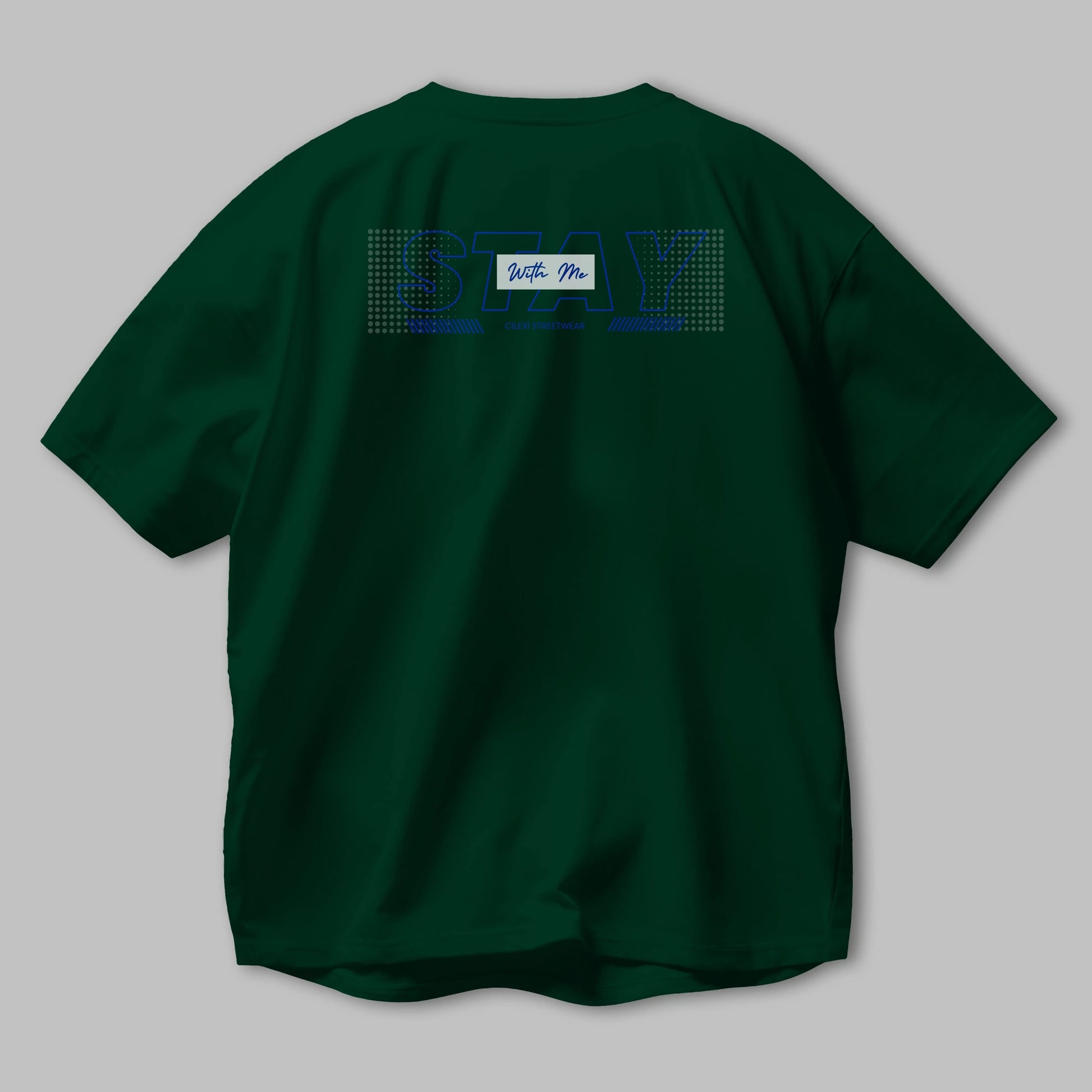 Stay with Me Yazılı Arka Baskılı Oversize t-shirt Erkek Kadın Unisex