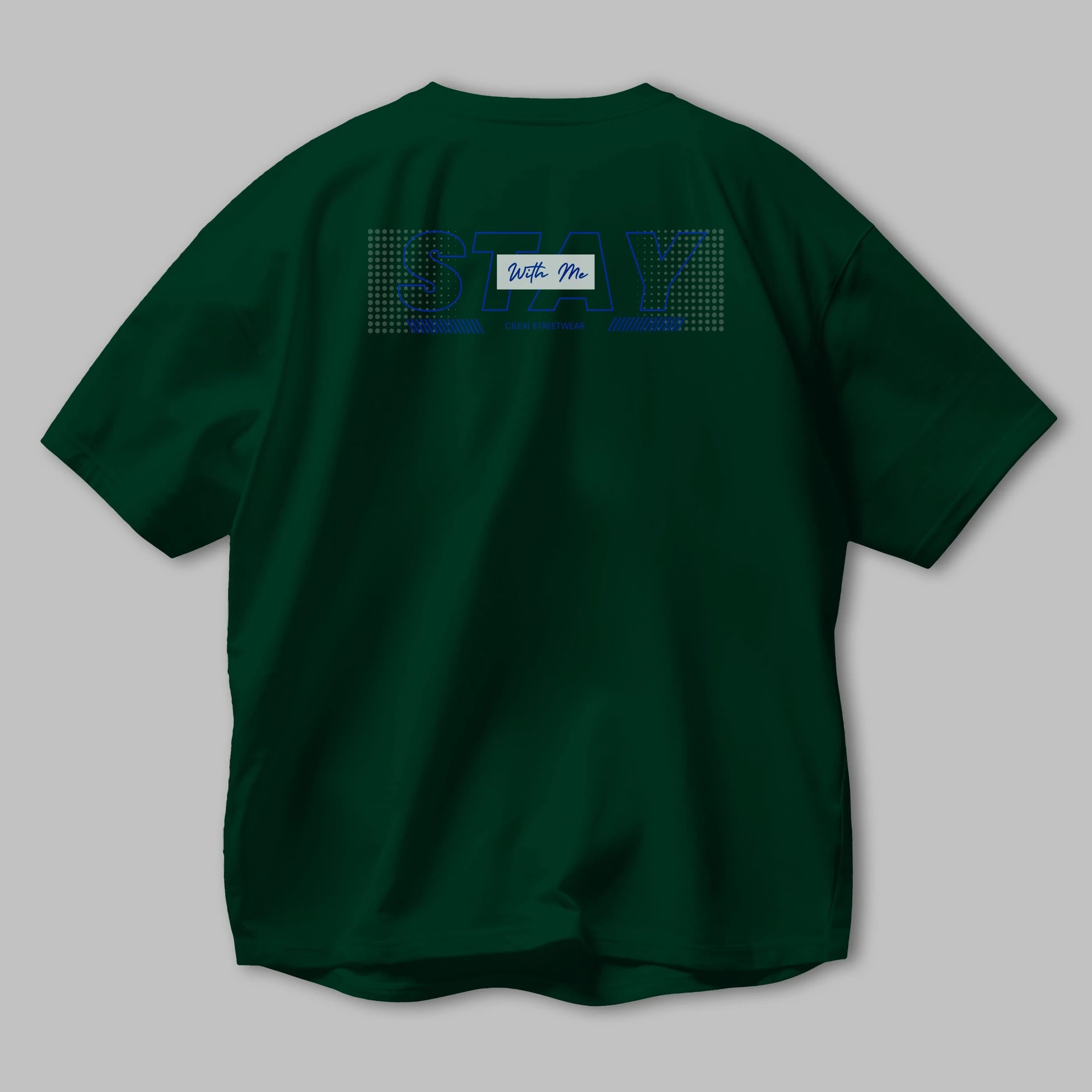 Stay with Me Yazılı Arka Baskılı Oversize t-shirt Erkek Kadın Unisex