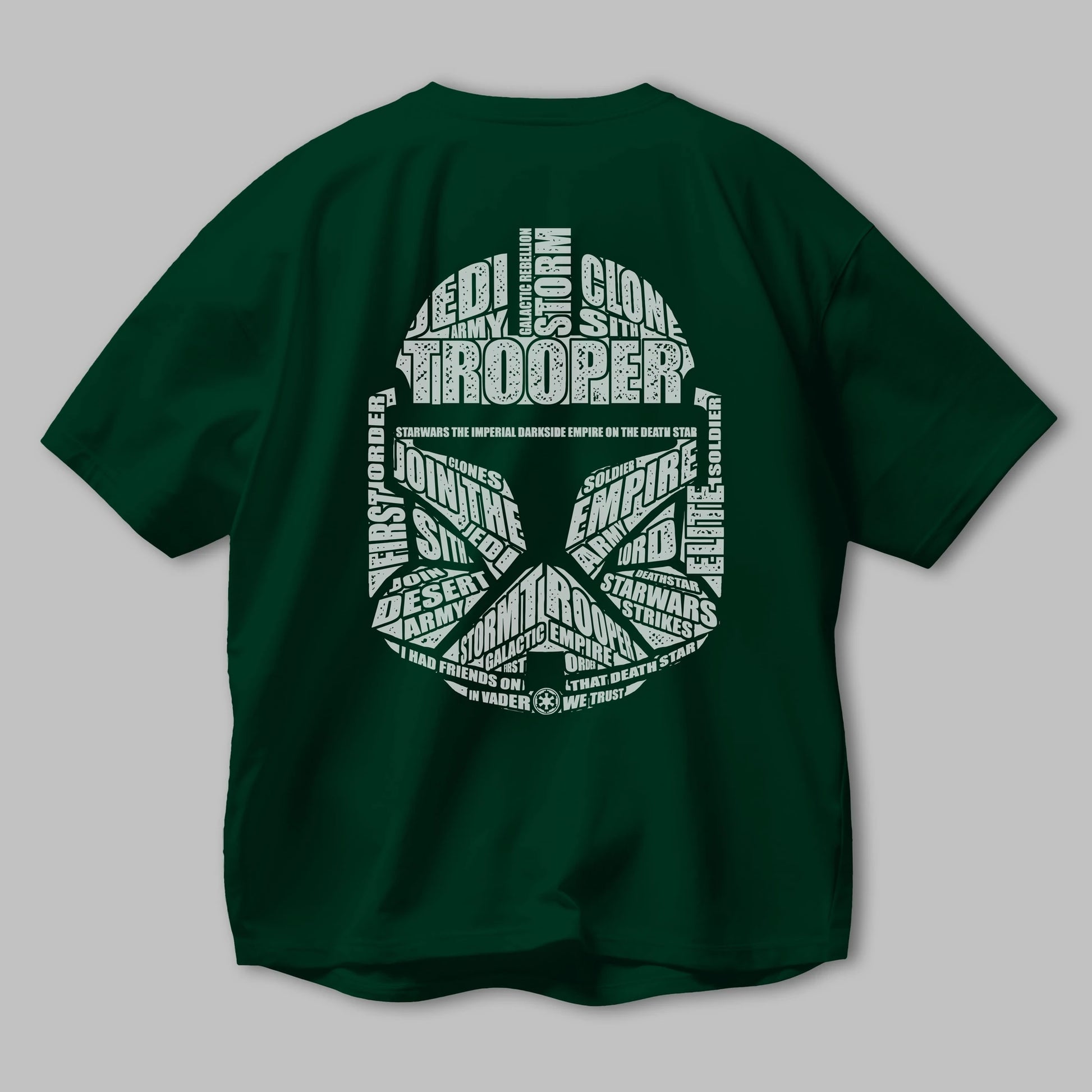 Trooper Arka Baskılı Oversize t-shirt %100 pamuk Erkek Kadın Unisex
