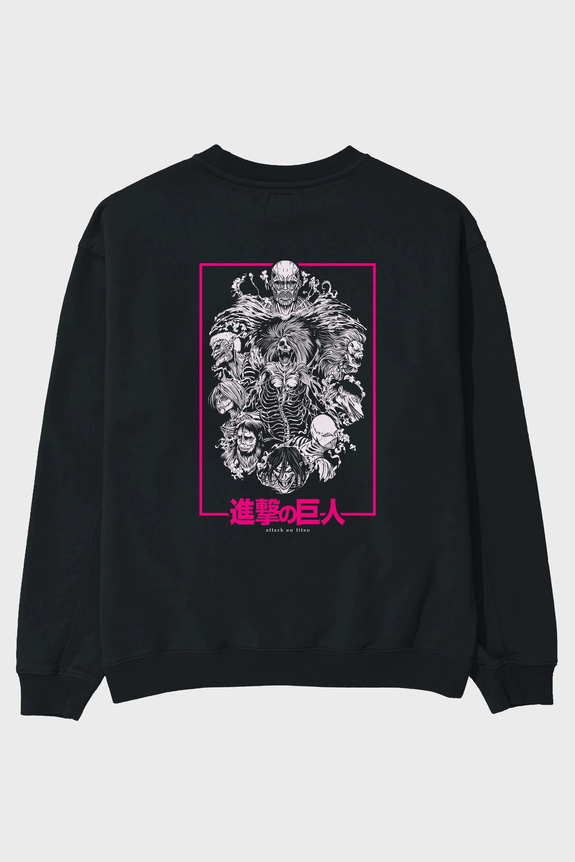 ATTACK ON TITANS Anime Arka Baskılı Oversize Sweatshirt Erkek Kadın Unisex