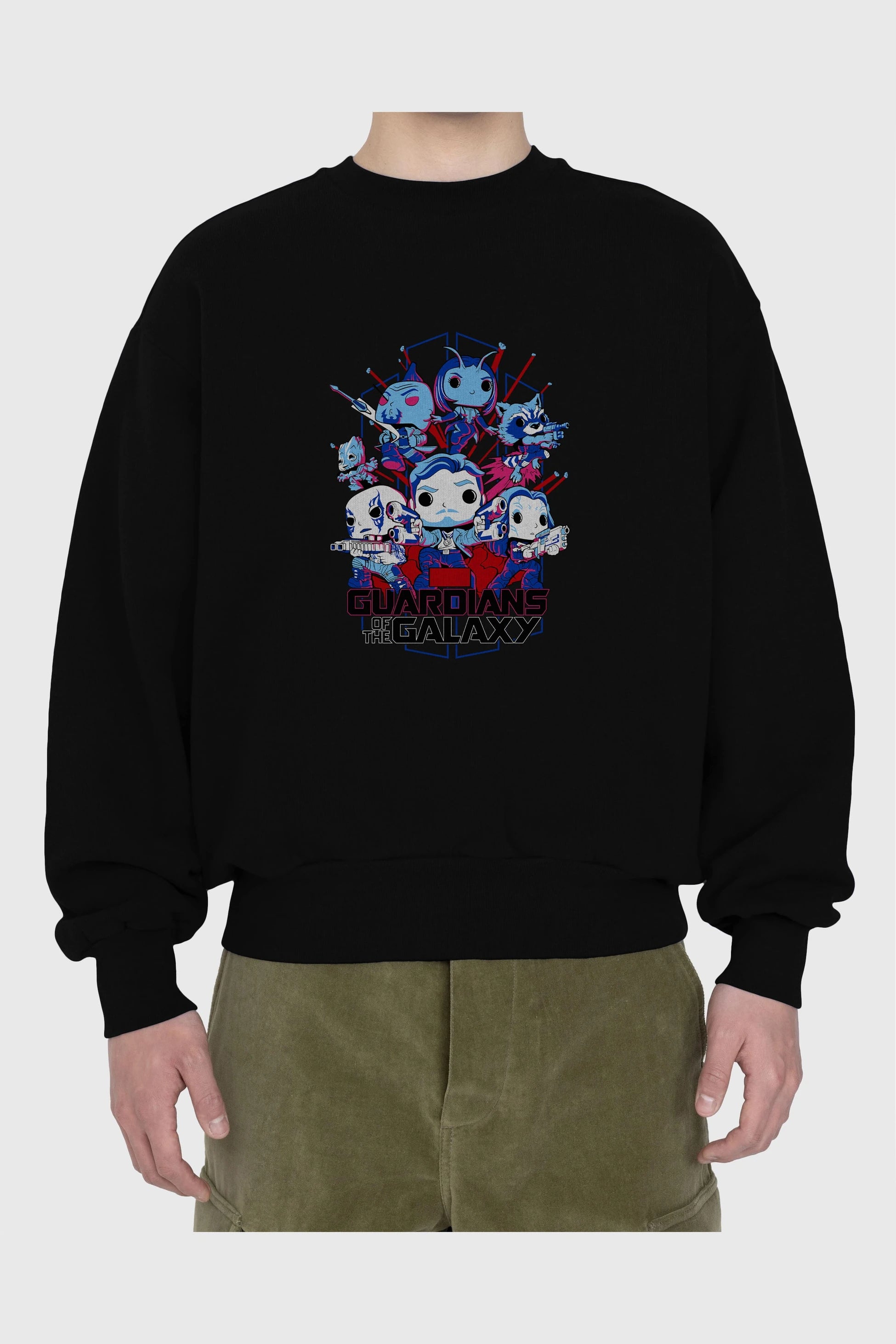 Guardians of the Galaxy Ön Baskılı Oversize Sweatshirt Erkek Kadın Unisex