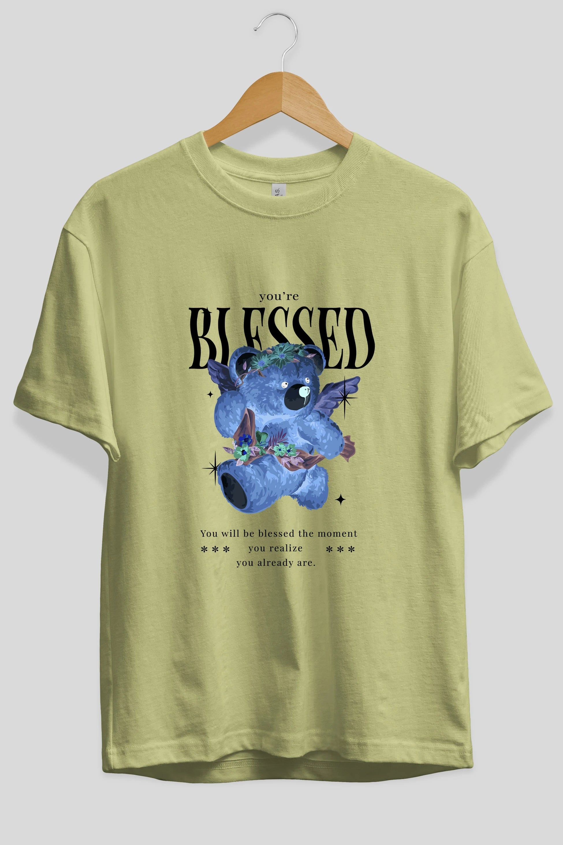 You are Blessed Bear Ön Baskılı Oversize t-shirt Erkek Kadın Unisex