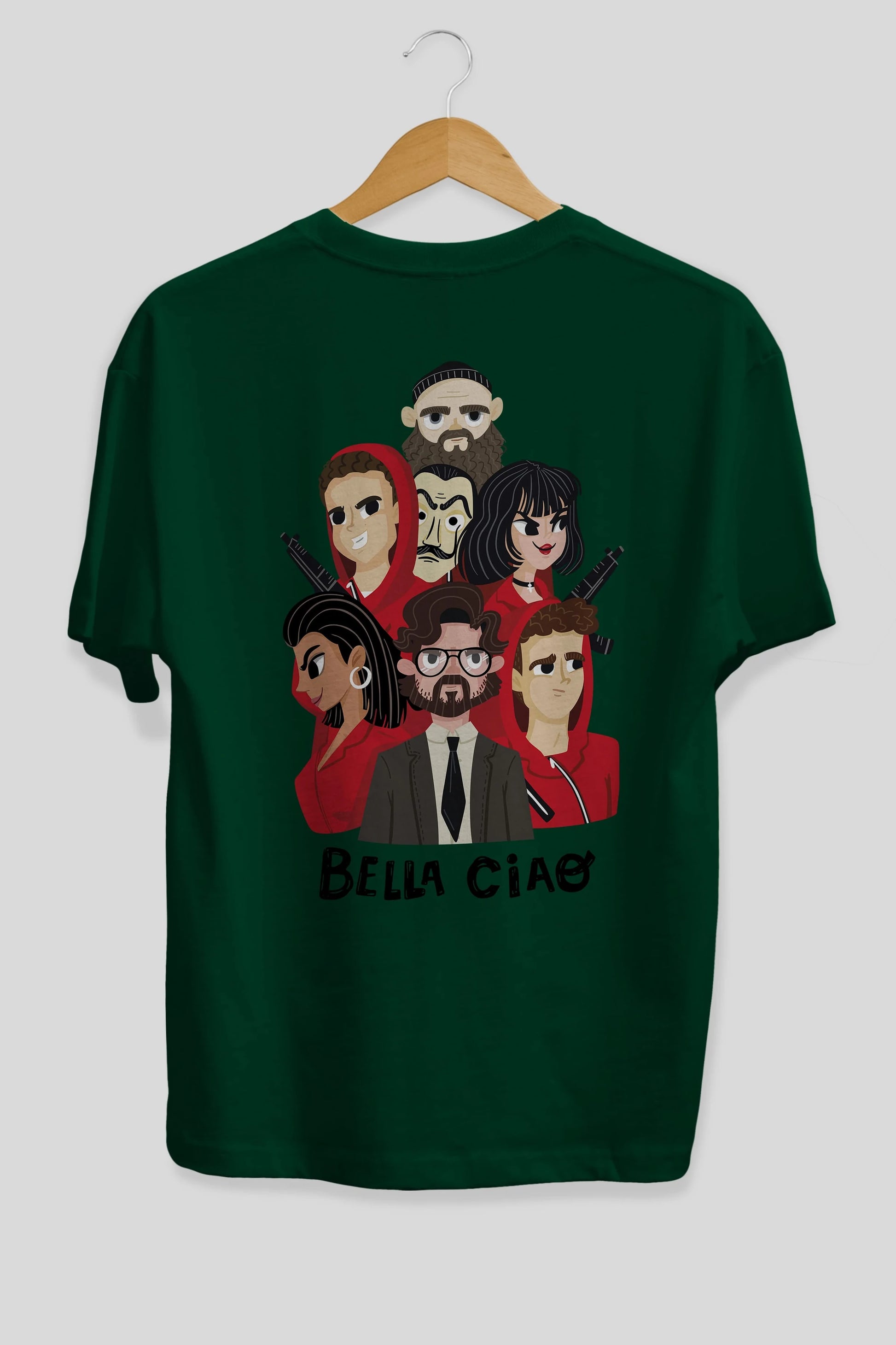 La Casa De Papel (13) Arka Baskılı Oversize t-shirt Erkek Kadın Unisex %100 Pamuk Bisiklet Yaka tişort