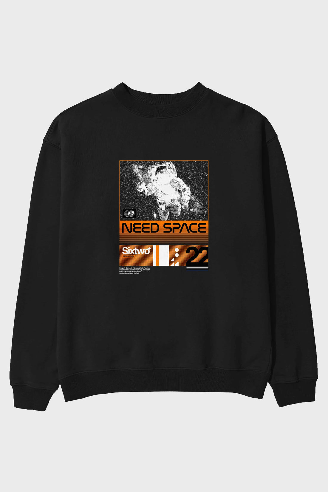 Need Space Ön Baskılı Oversize Sweatshirt Erkek Kadın Unisex