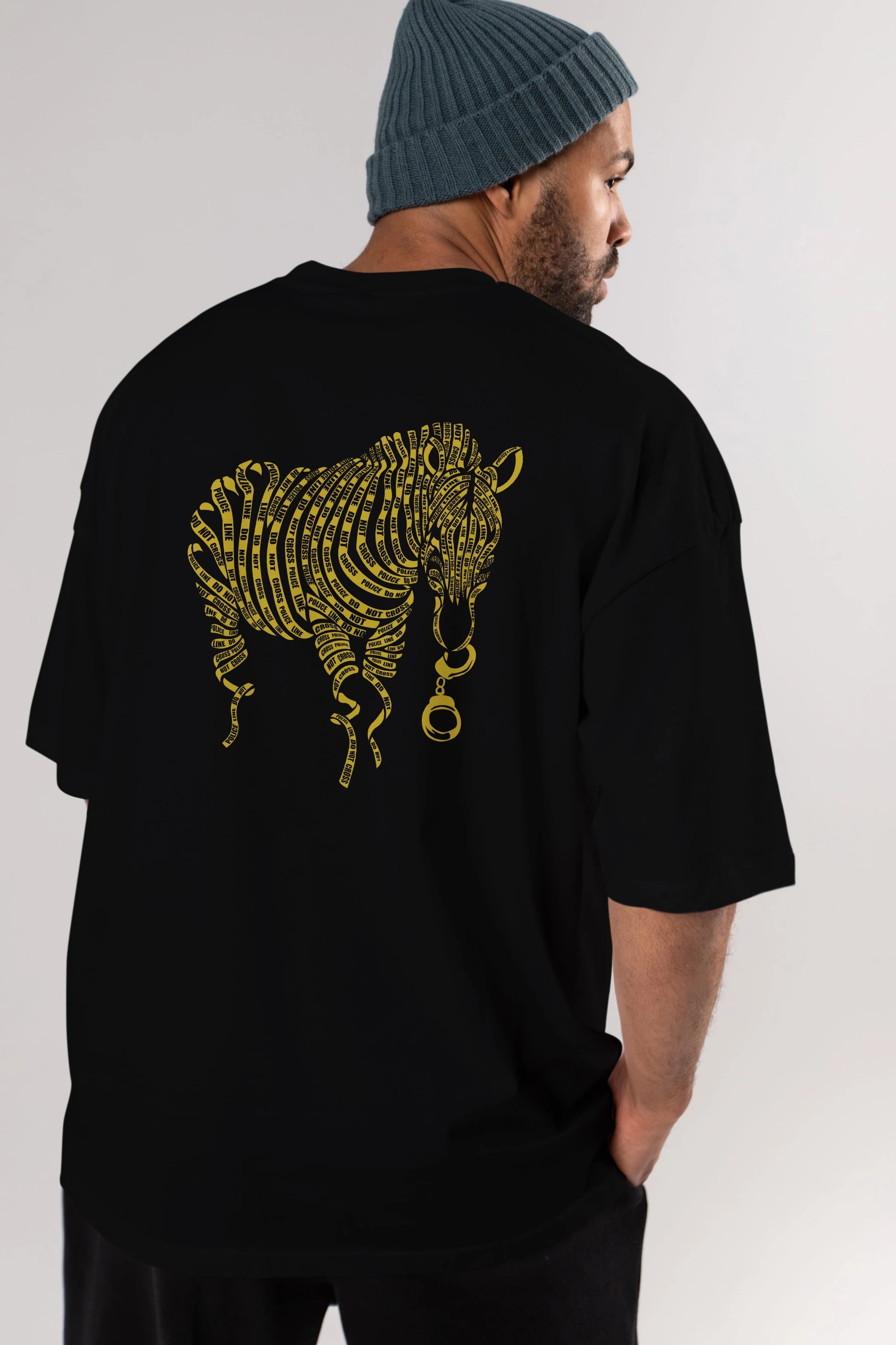 Nature of Crime Arka Baskılı Oversize t-shirt %100 pamuk Erkek Kadın Unisex