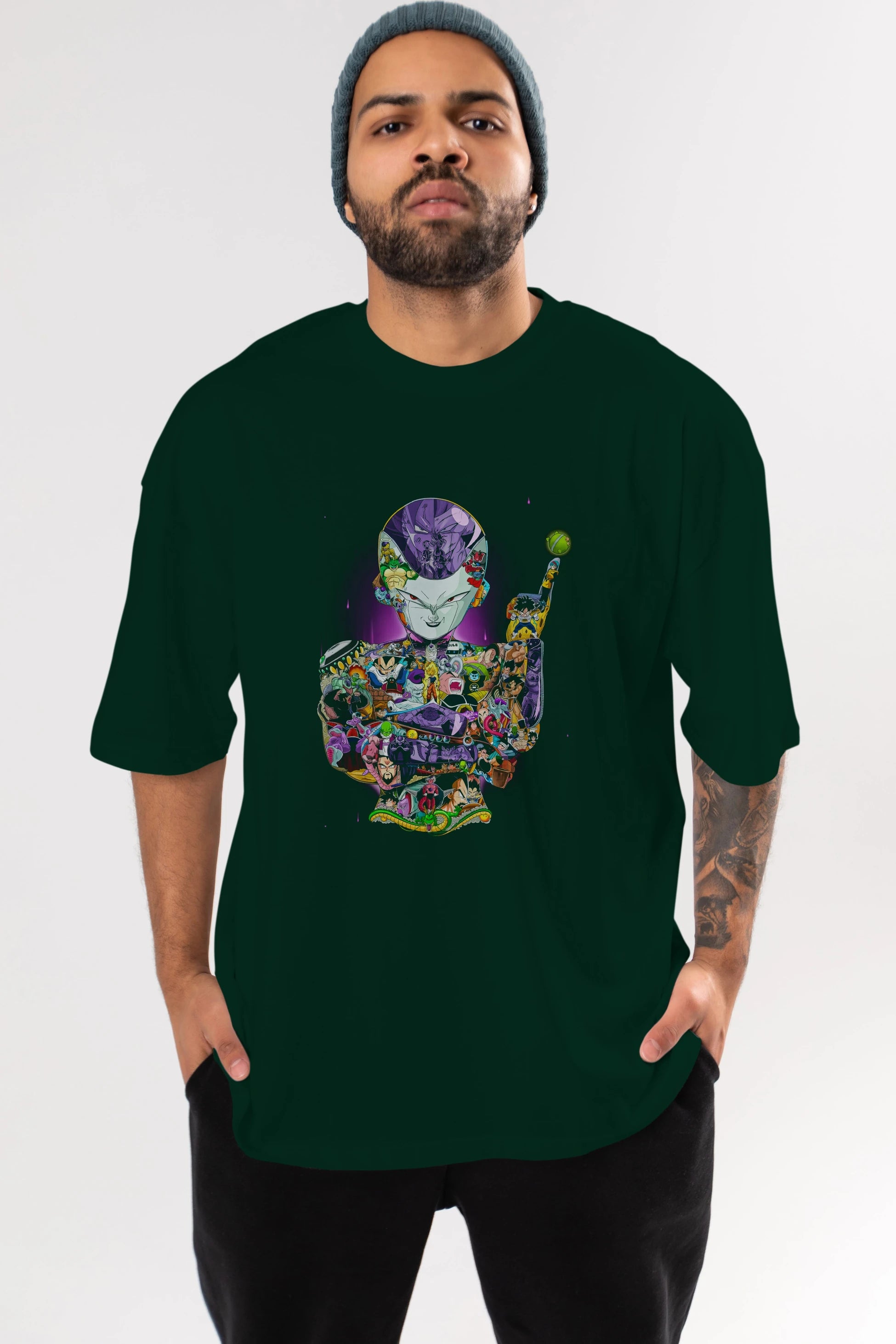 DRAGON BALL ART (4) Anime Ön Baskılı Oversize t-shirt %100 pamuk Erkek Kadın Unisex