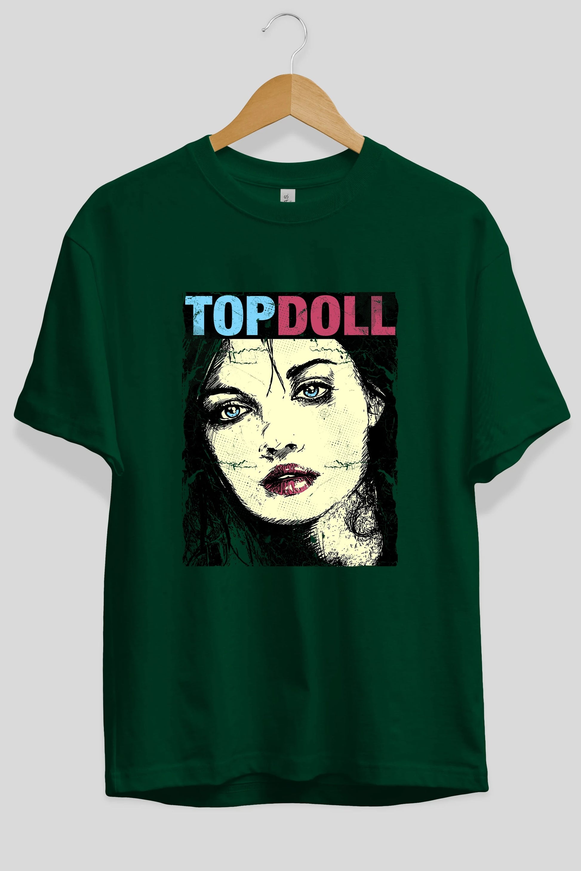 Topdoll Streetwear Ön Baskılı Oversize t-shirt Erkek Kadın Unisex