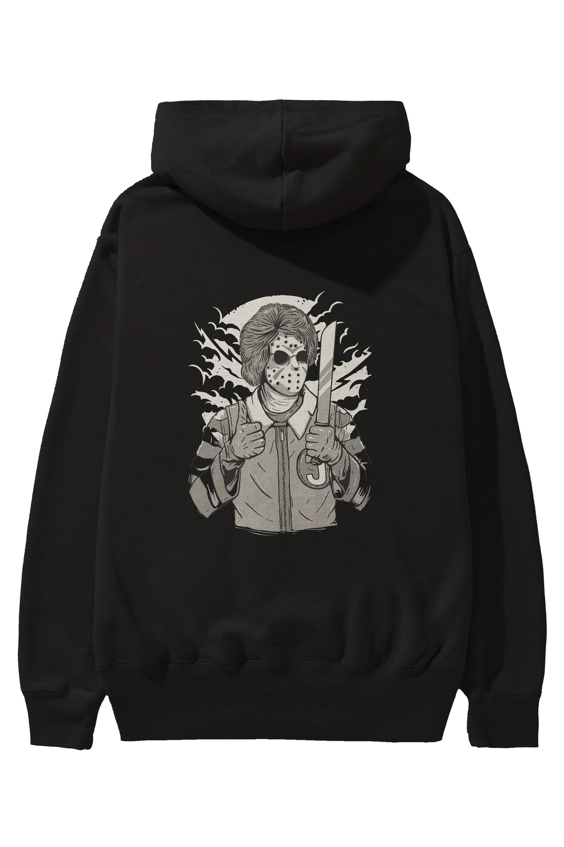 Clown Killer Arka Baskılı Hoodie Oversize Kapüşonlu Sweatshirt Erkek Kadın Unisex