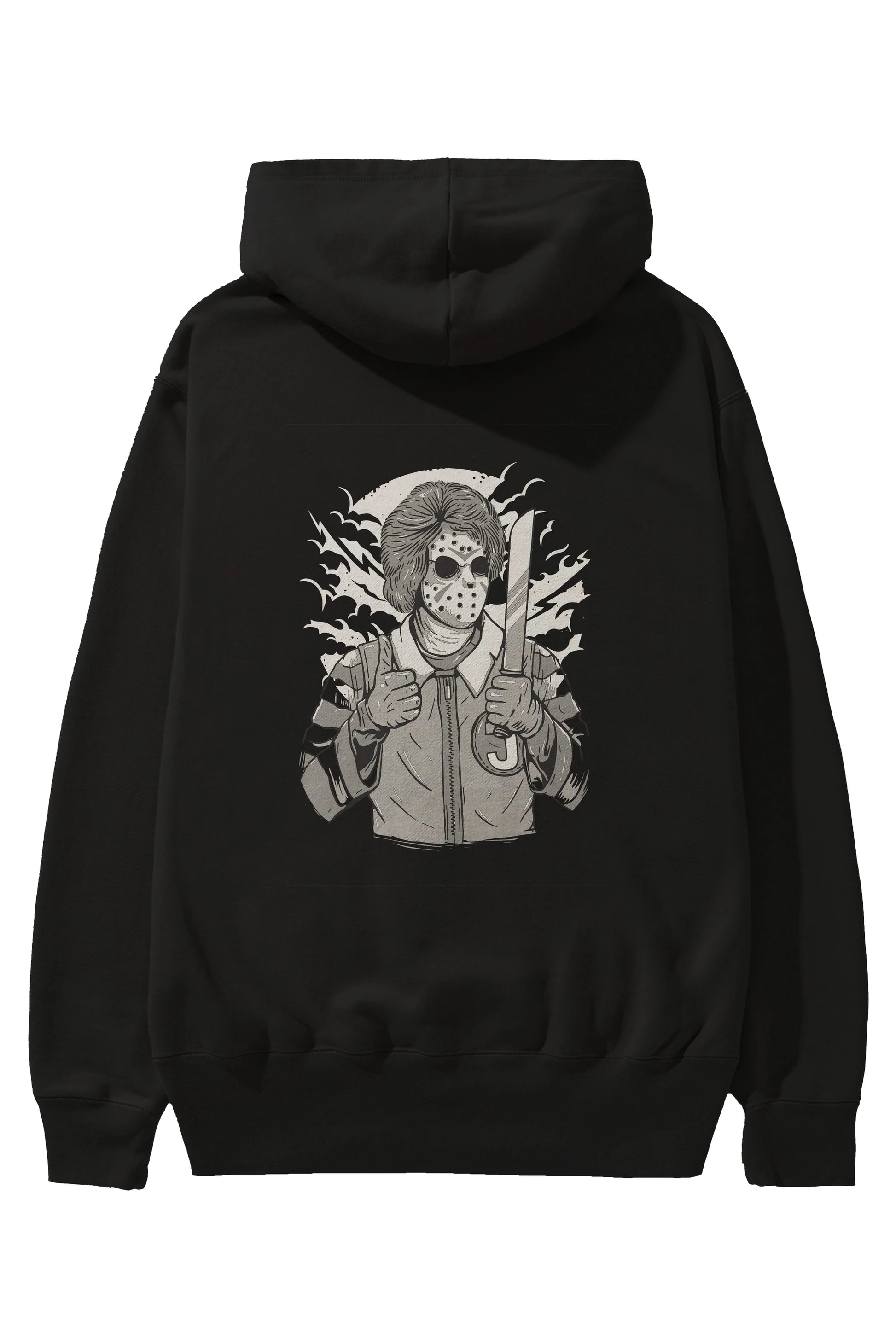Clown Killer Arka Baskılı Hoodie Oversize Kapüşonlu Sweatshirt Erkek Kadın Unisex