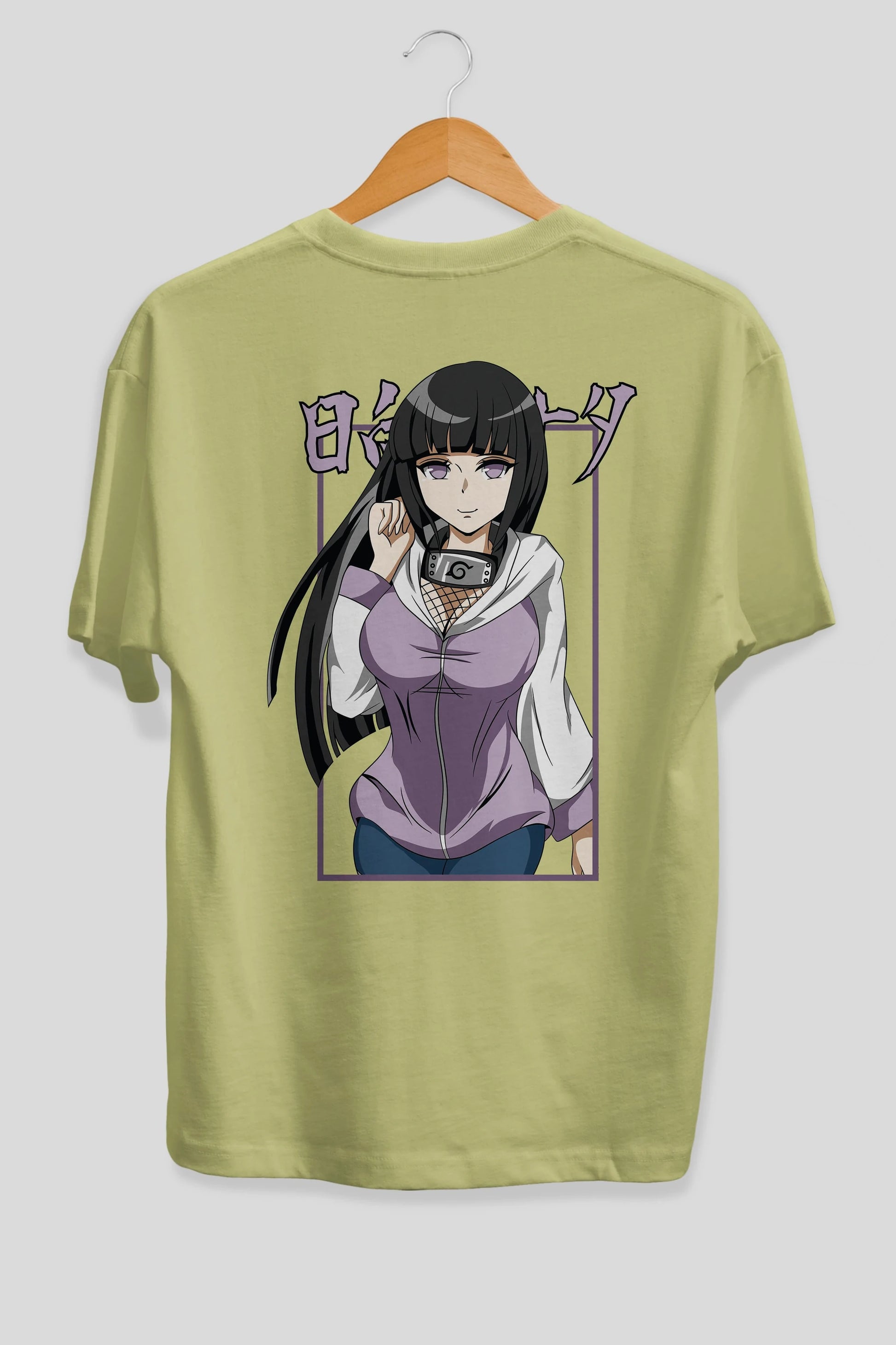 Hinata NARUTO Anime Arka Baskılı Oversize t-shirt Erkek Kadın Unisex